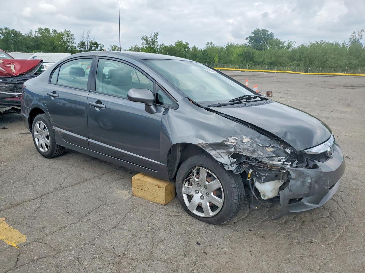 2009 Honda Civic Lx Gray vin: 2HGFA16549H520874
