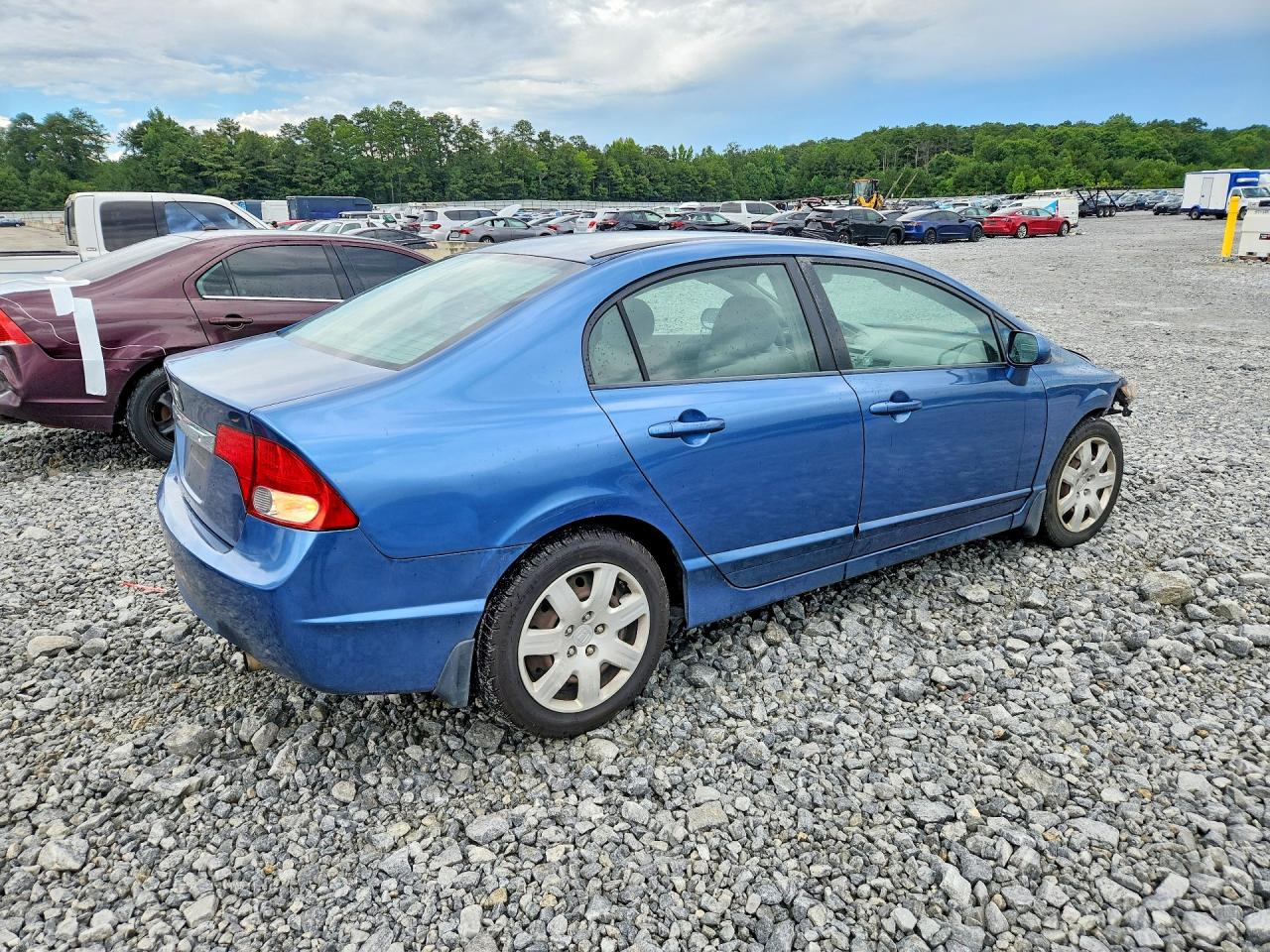 2009 Honda Civic Lx Blue vin: 2HGFA16549H526934