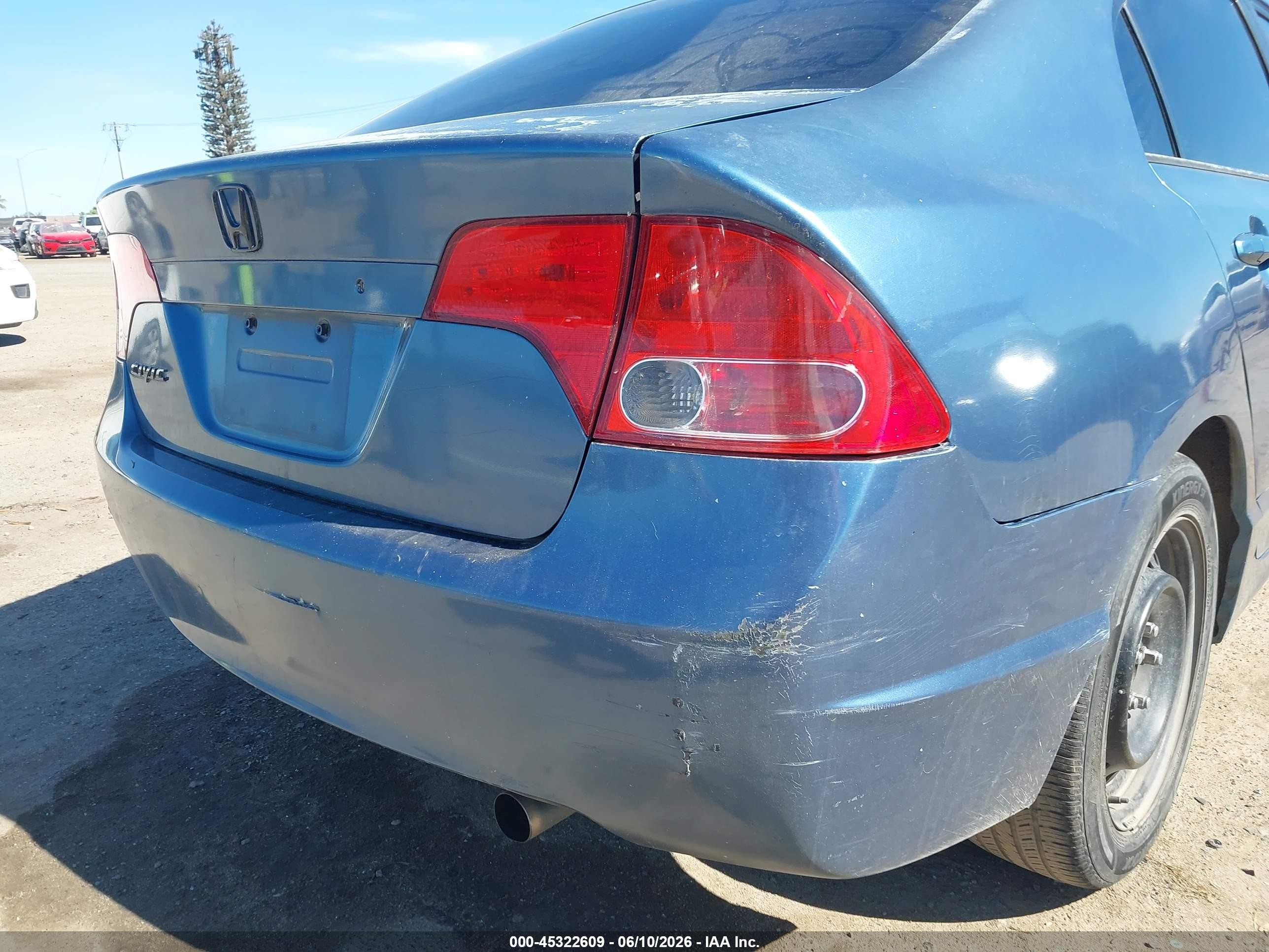2006 Honda Civic Lx Синий vin: 2HGFA16556H507997