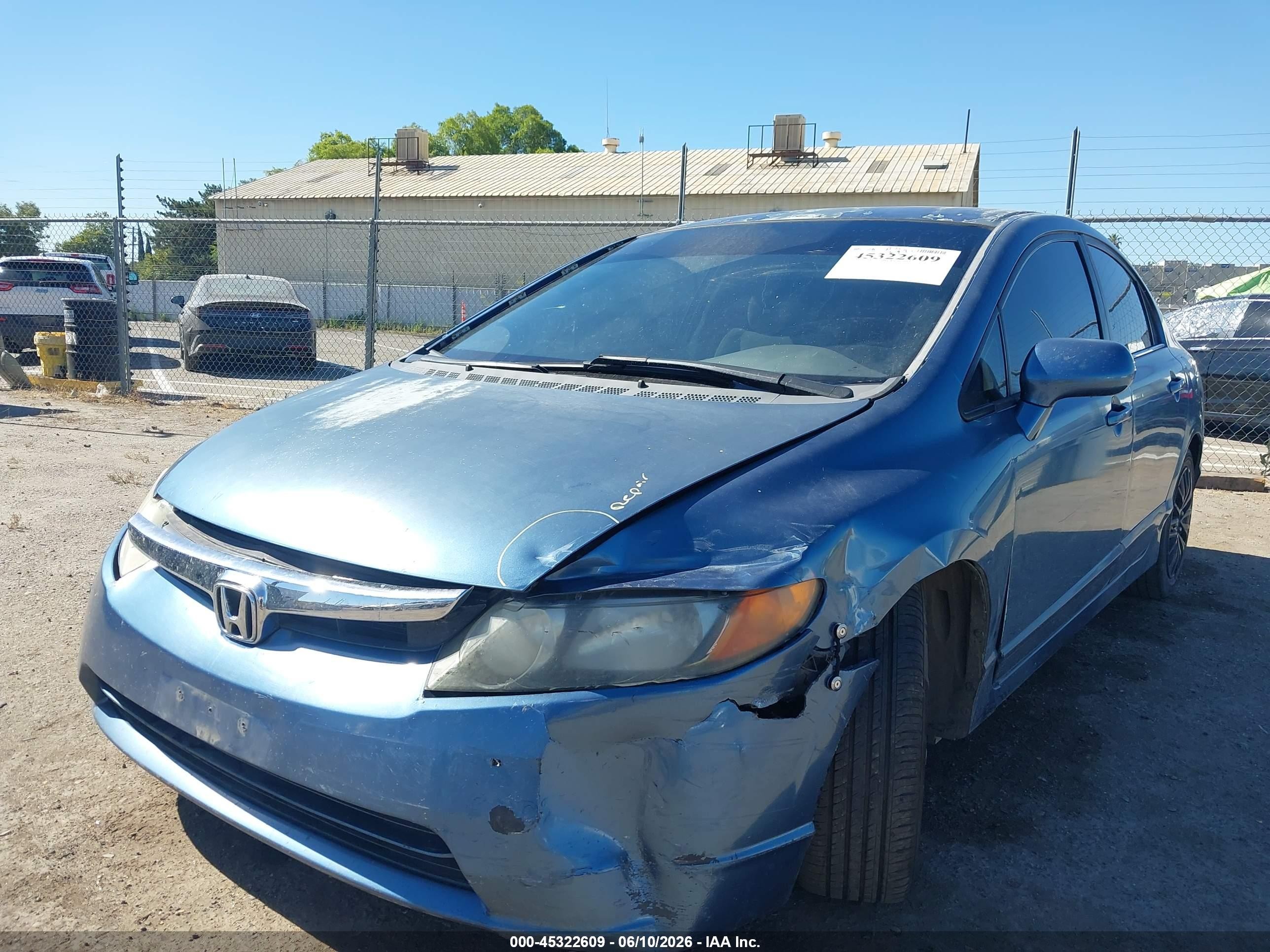 2006 Honda Civic Lx Синий vin: 2HGFA16556H507997