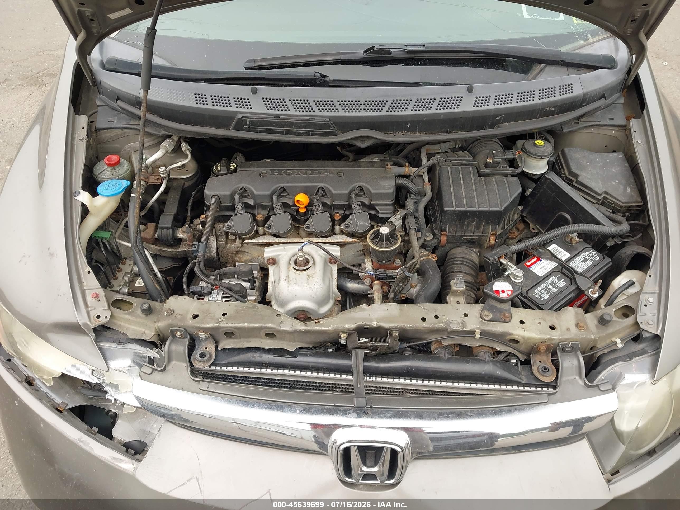 2006 Honda Civic Lx Gray vin: 2HGFA16556H514285