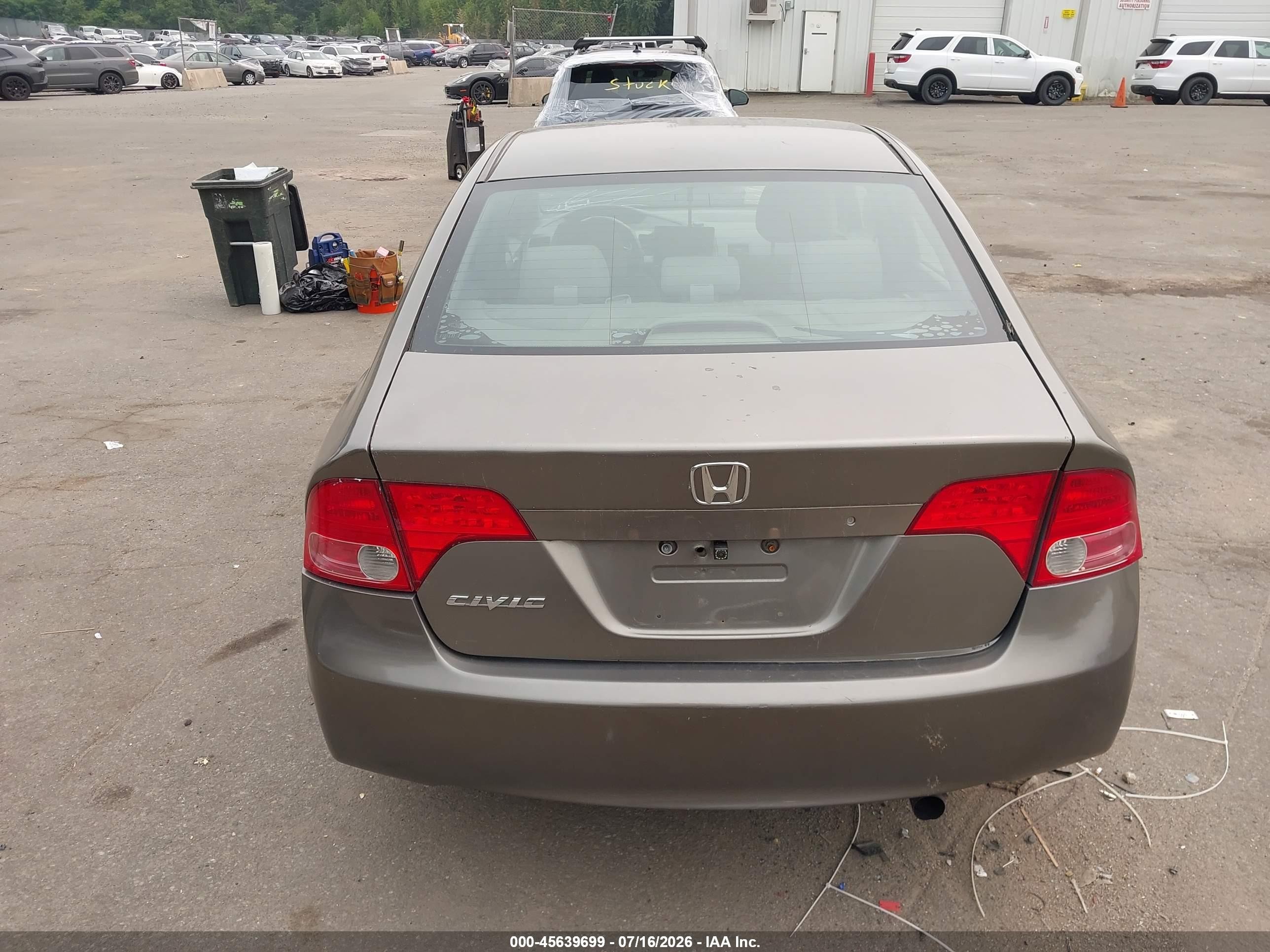 2006 Honda Civic Lx Gray vin: 2HGFA16556H514285