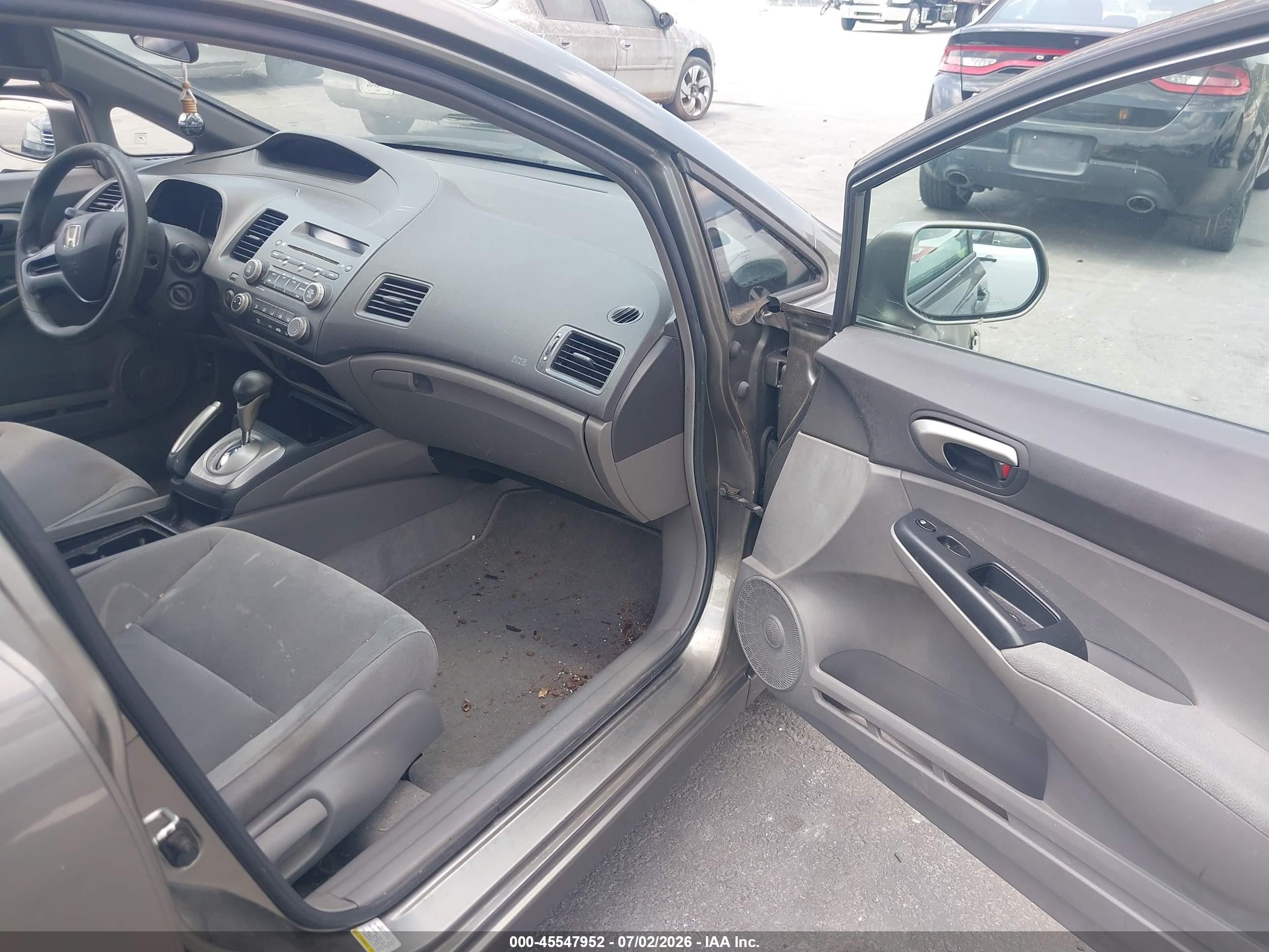 2007 Honda Civic Lx Gray vin: 2HGFA16557H313147