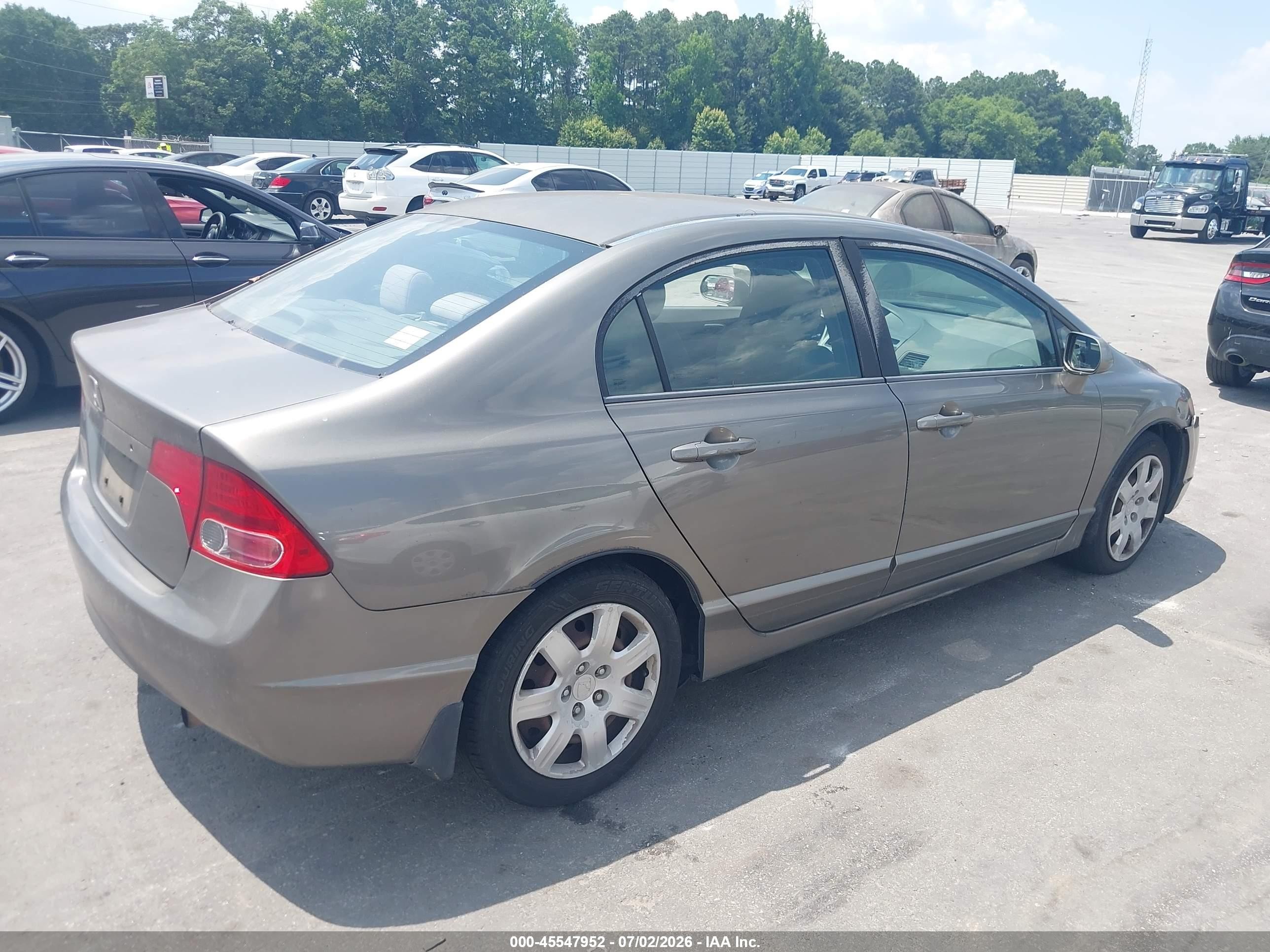 2007 Honda Civic Lx Gray vin: 2HGFA16557H313147