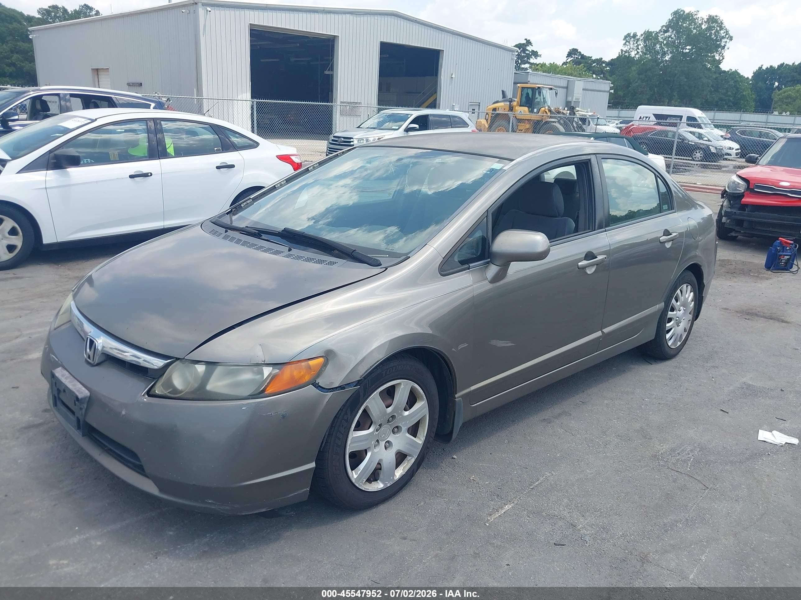 2007 Honda Civic Lx Gray vin: 2HGFA16557H313147