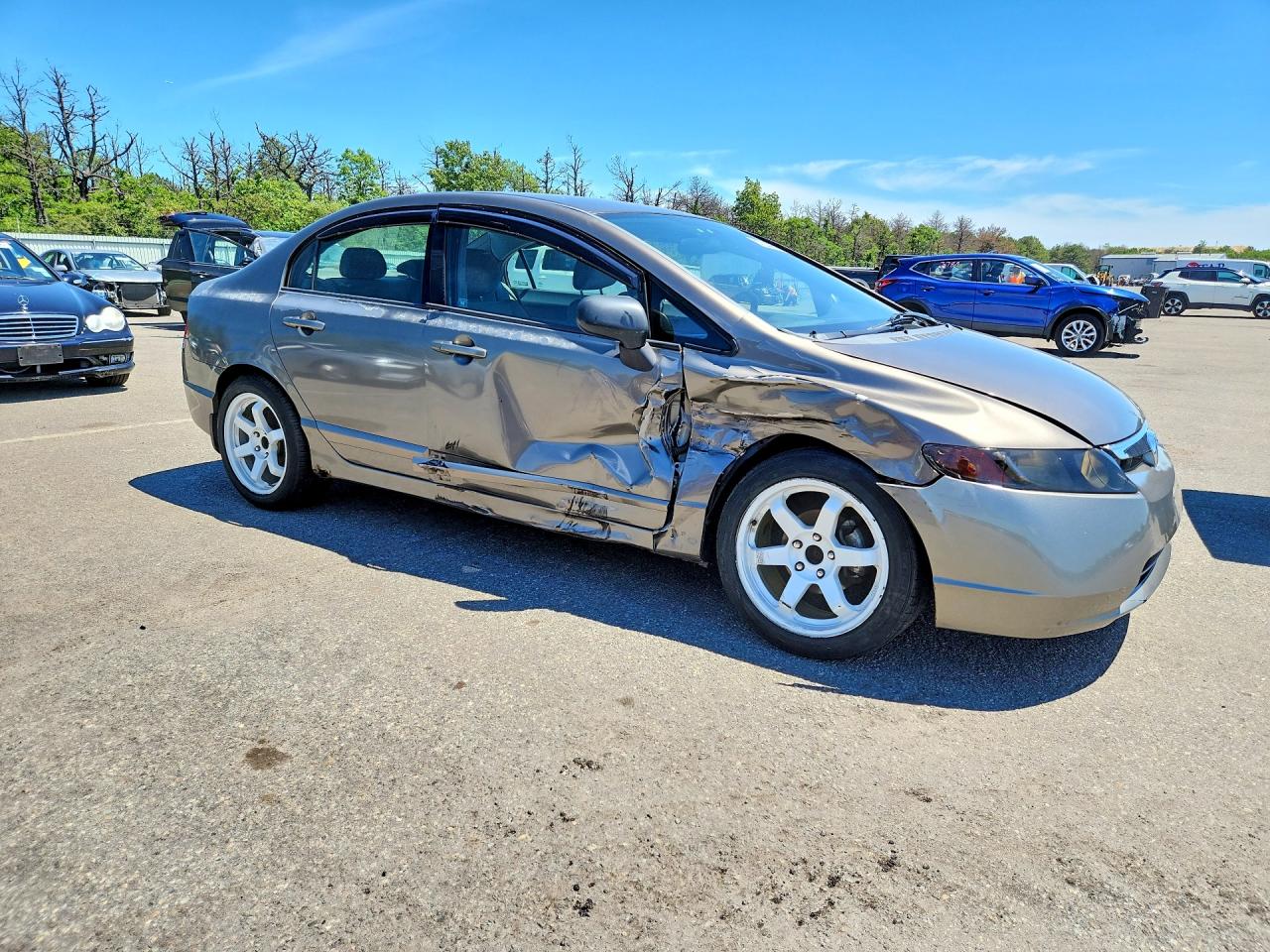 2007 Honda Civic Lx Tan vin: 2HGFA16557H502977
