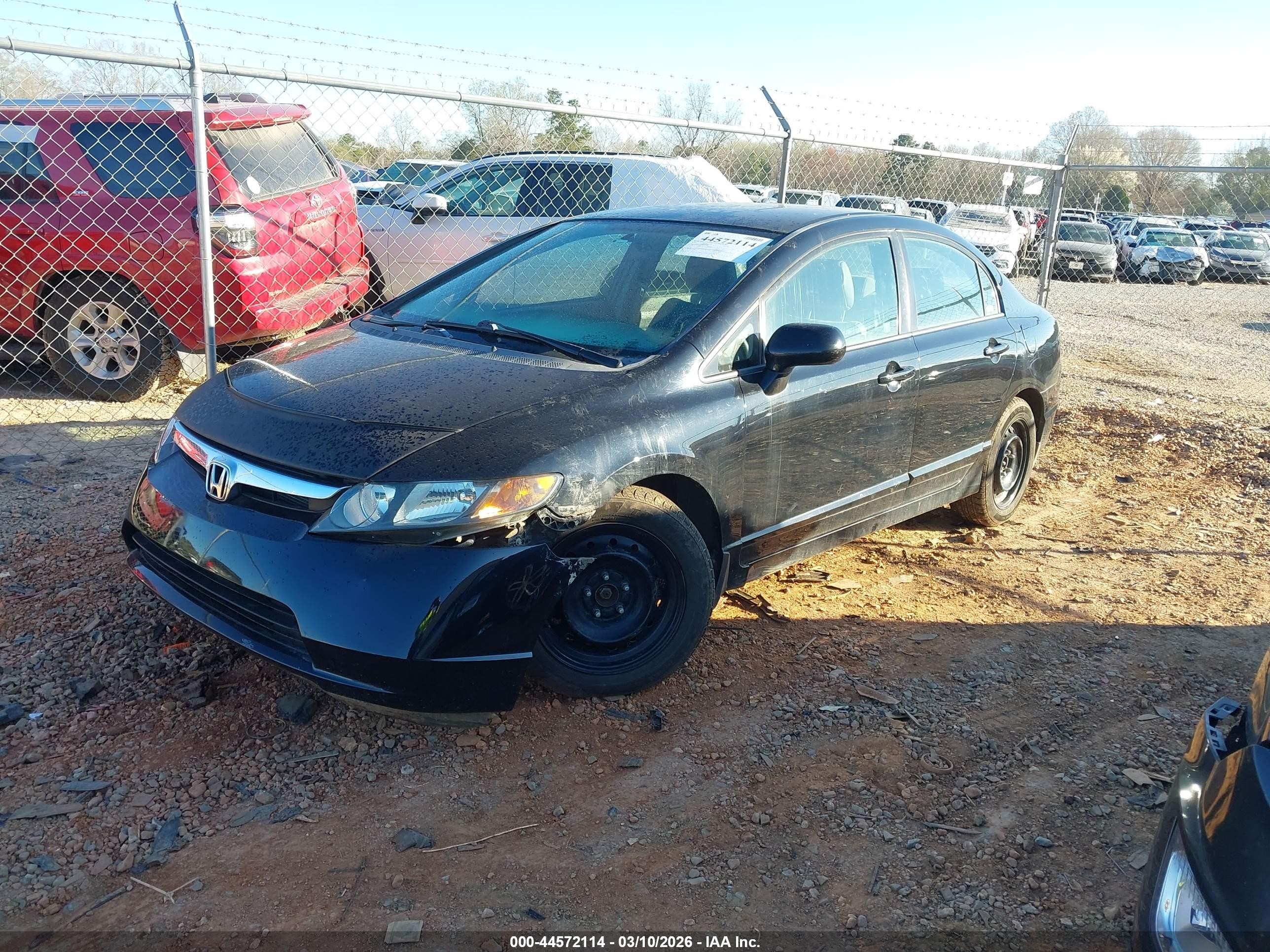 2008 Honda Civic Lx Black vin: 2HGFA16558H327082