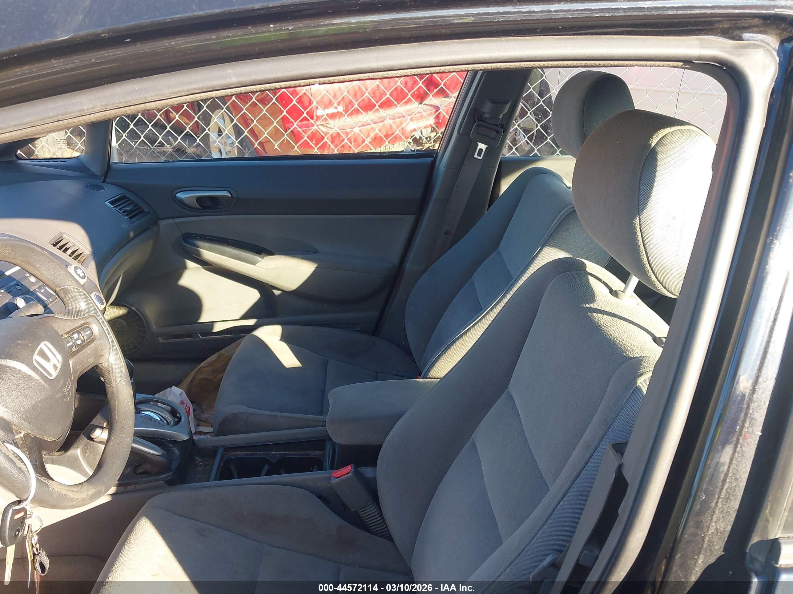 2008 Honda Civic Lx Black vin: 2HGFA16558H327082