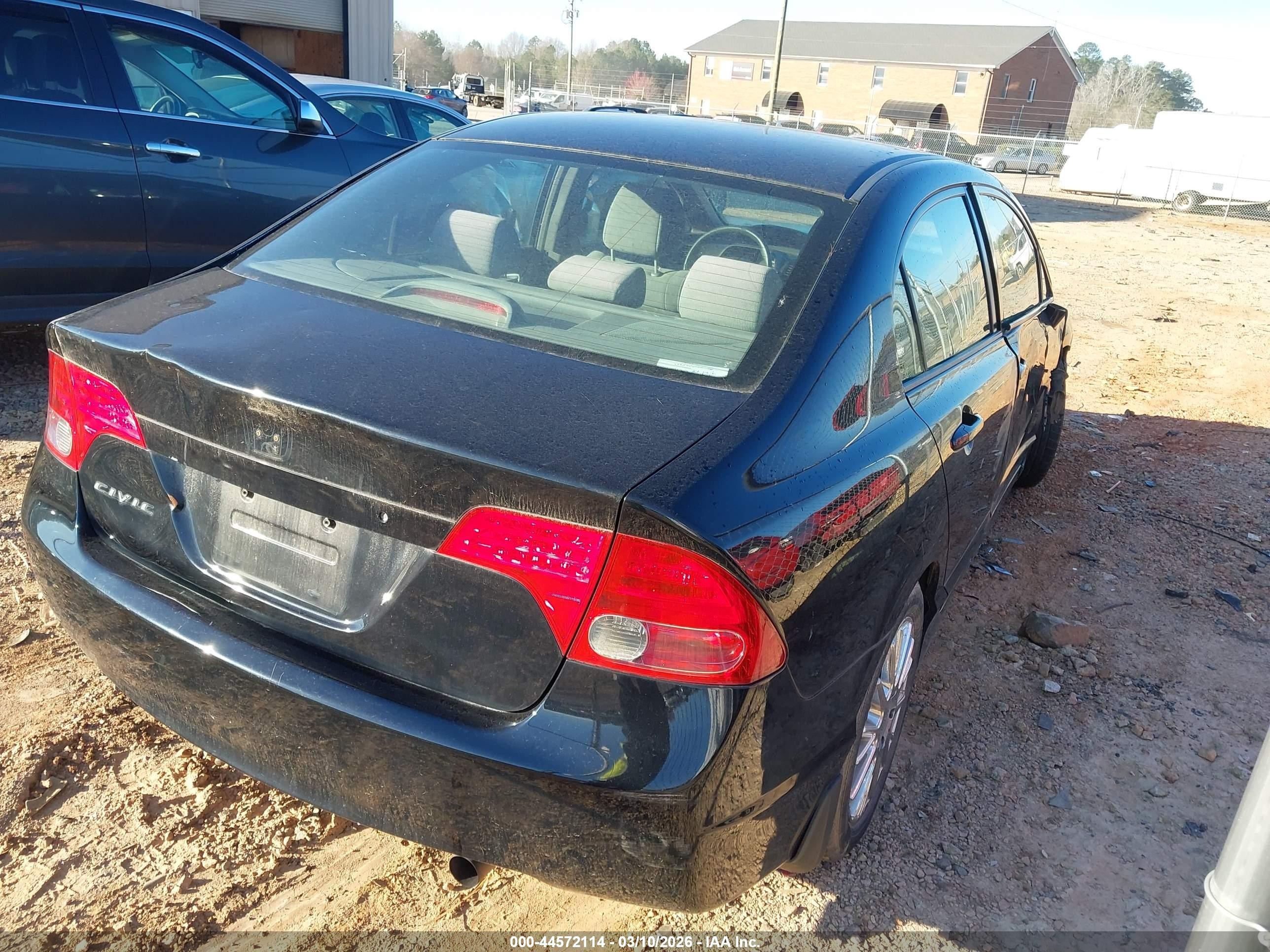 2008 Honda Civic Lx Black vin: 2HGFA16558H327082