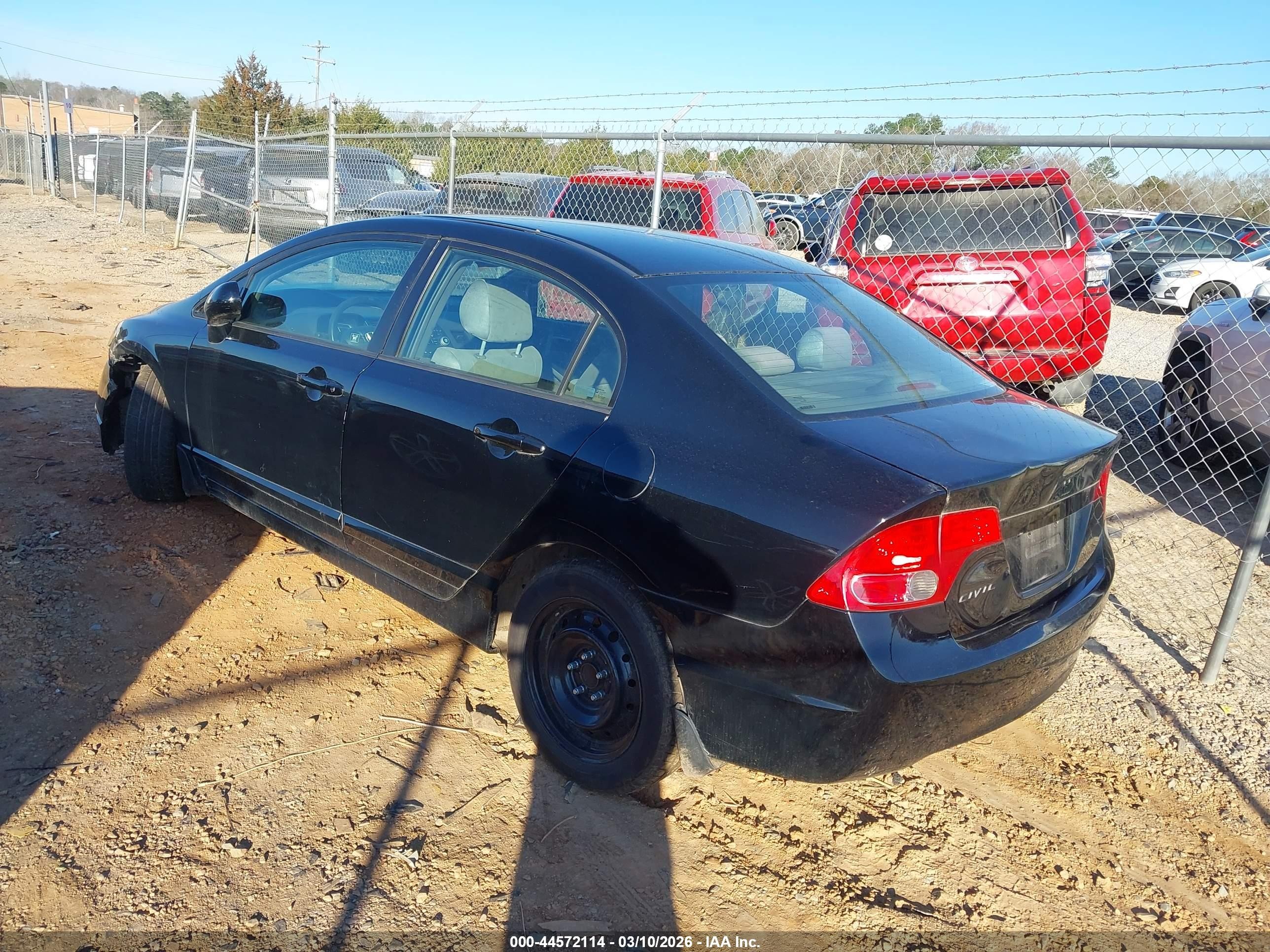2008 Honda Civic Lx Black vin: 2HGFA16558H327082