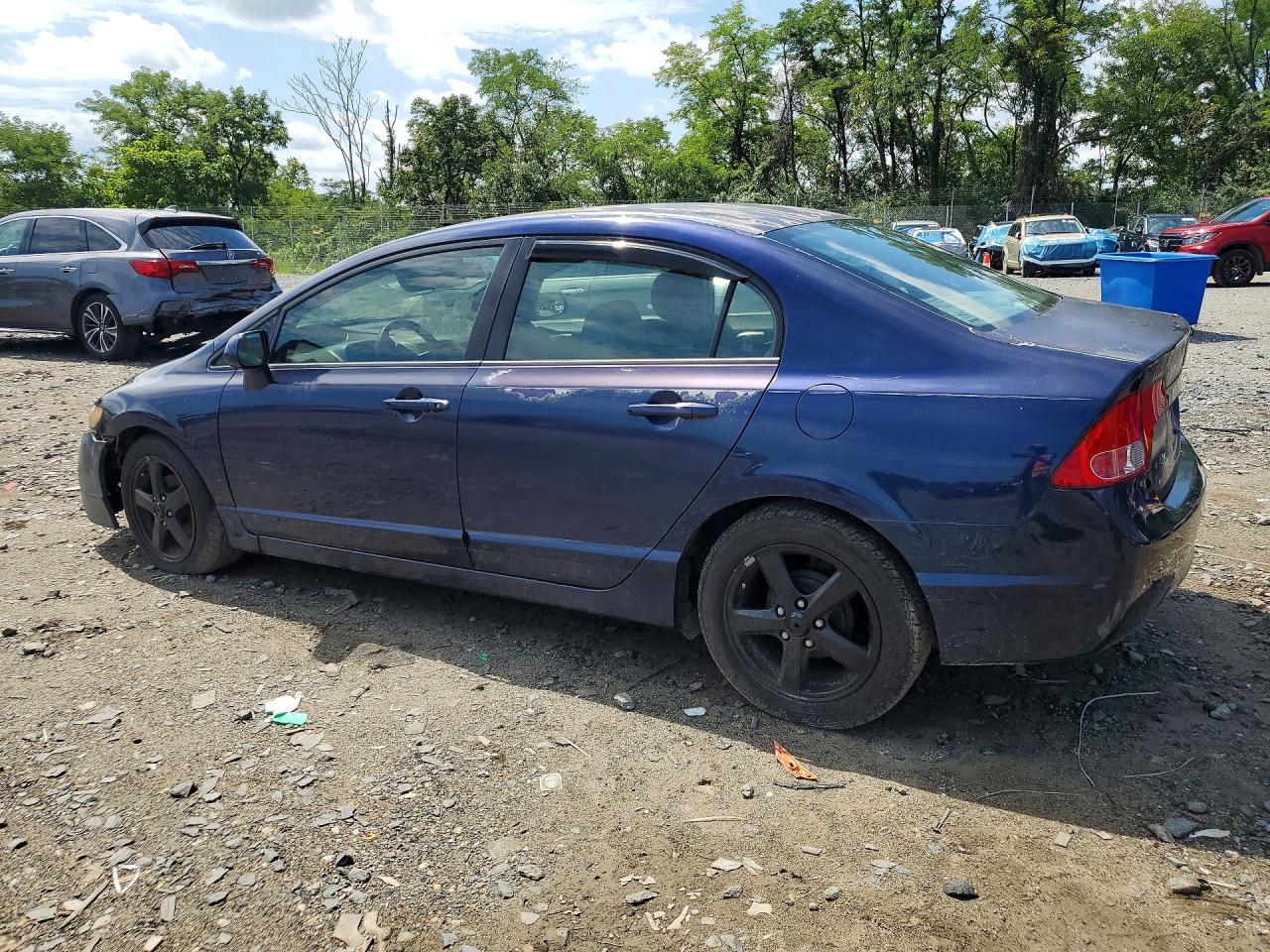 2008 Honda Civic Lx Blue vin: 2HGFA16558H509932