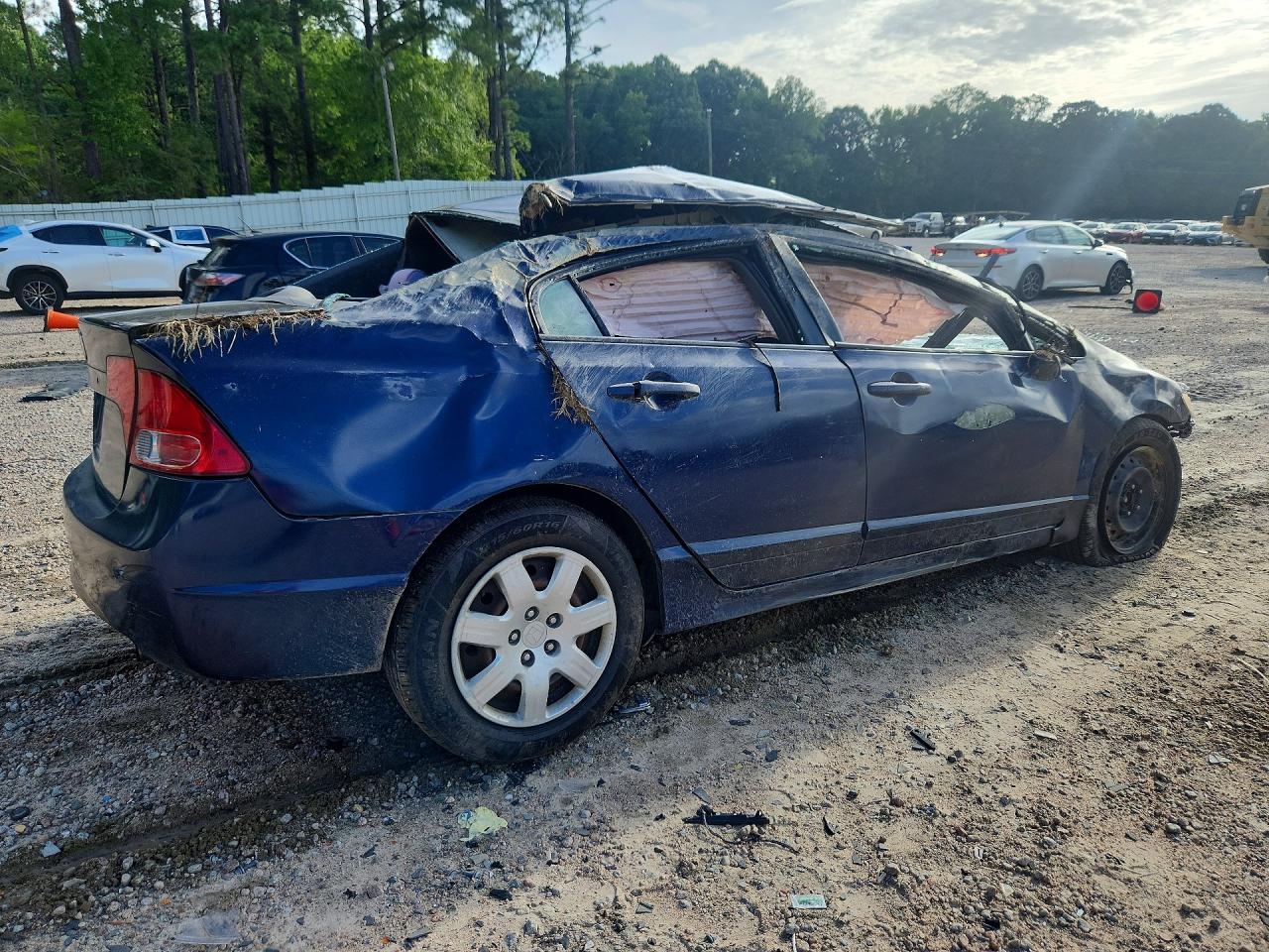2008 Honda Civic Lx Blue vin: 2HGFA16558H510353