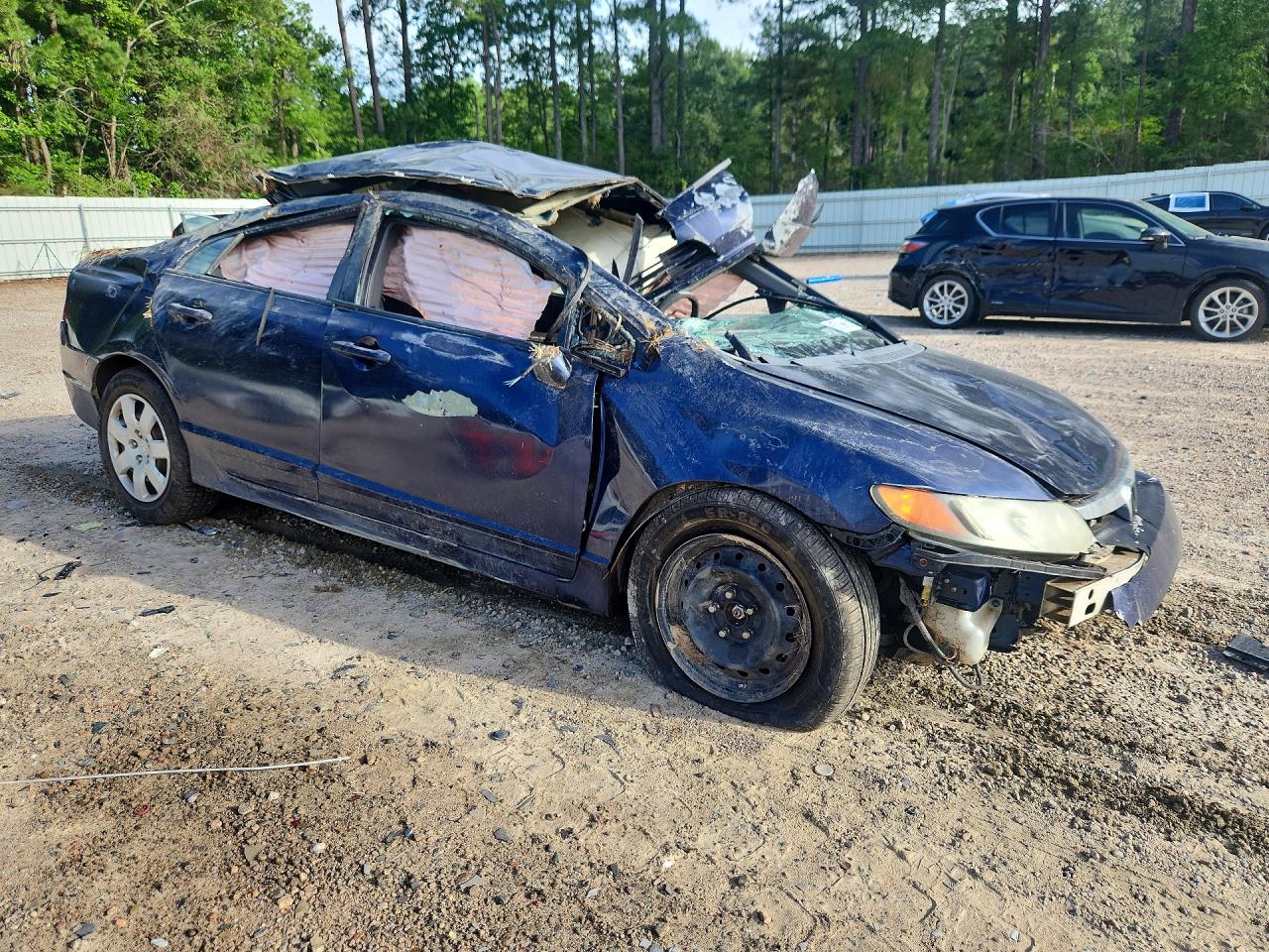 2008 Honda Civic Lx Blue vin: 2HGFA16558H510353