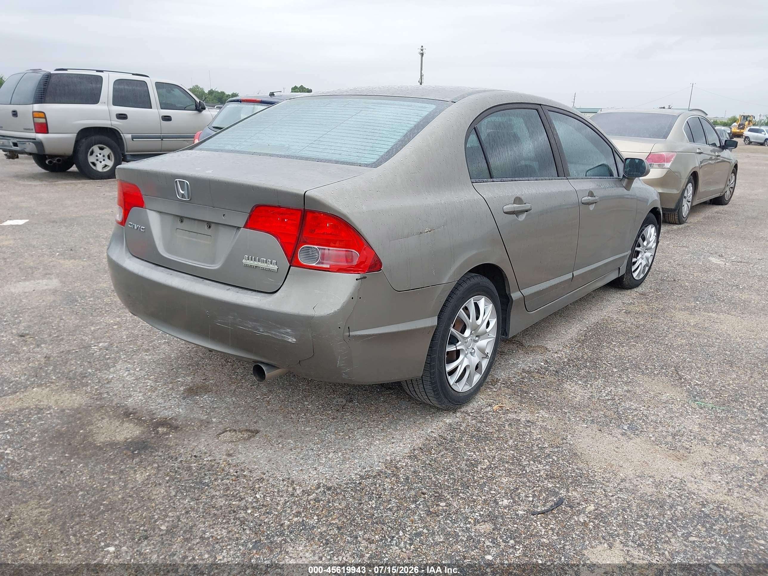 2008 Honda Civic Lx Beige vin: 2HGFA16558H516444