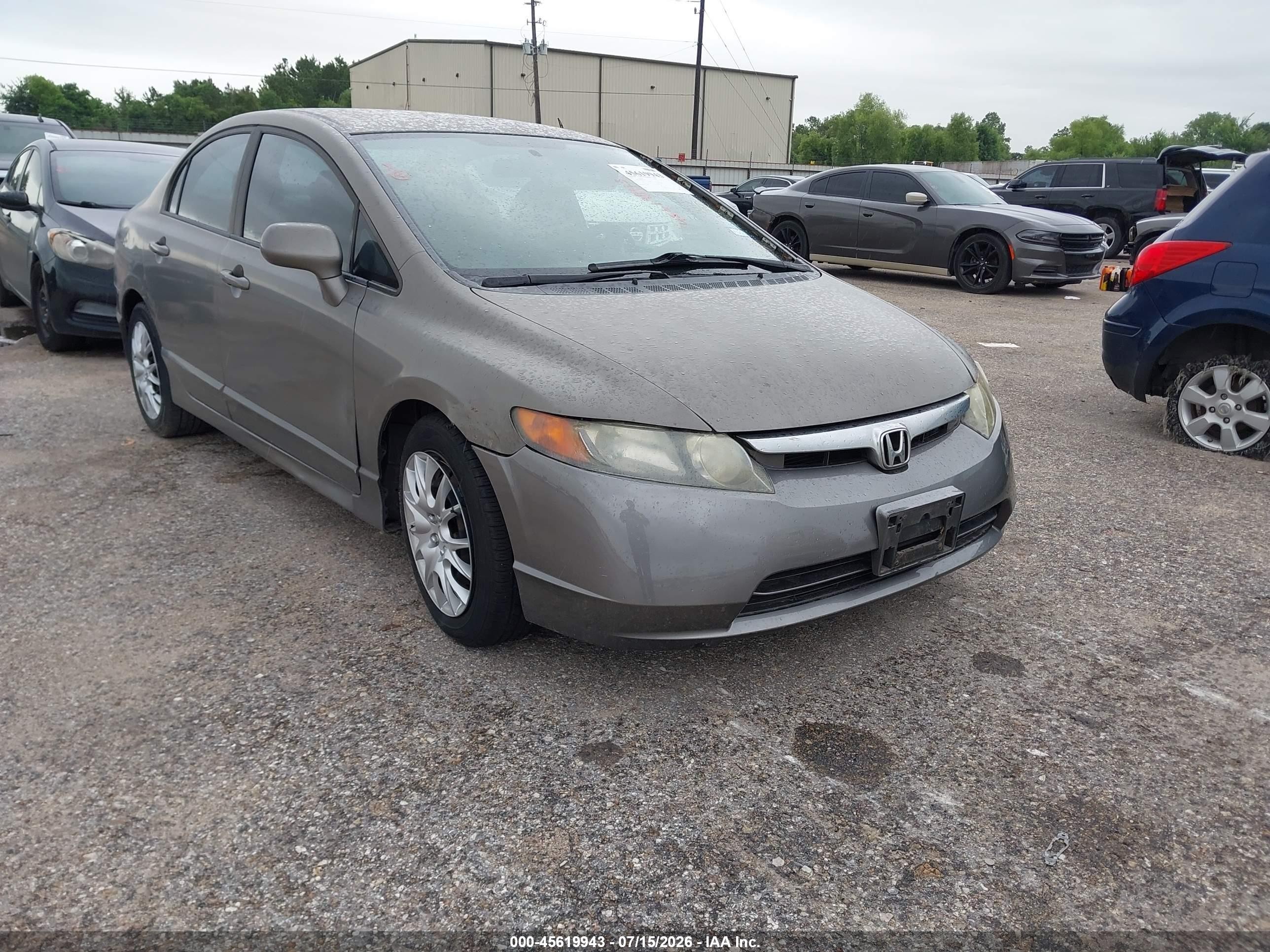 2008 Honda Civic Lx Beige vin: 2HGFA16558H516444