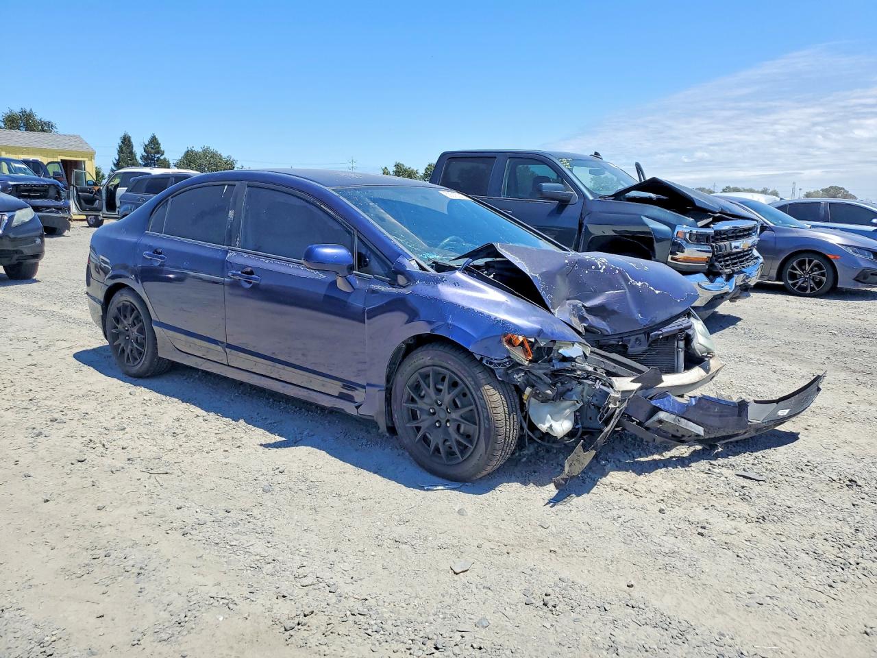 2008 Honda Civic Lx Blue vin: 2HGFA16558H532370