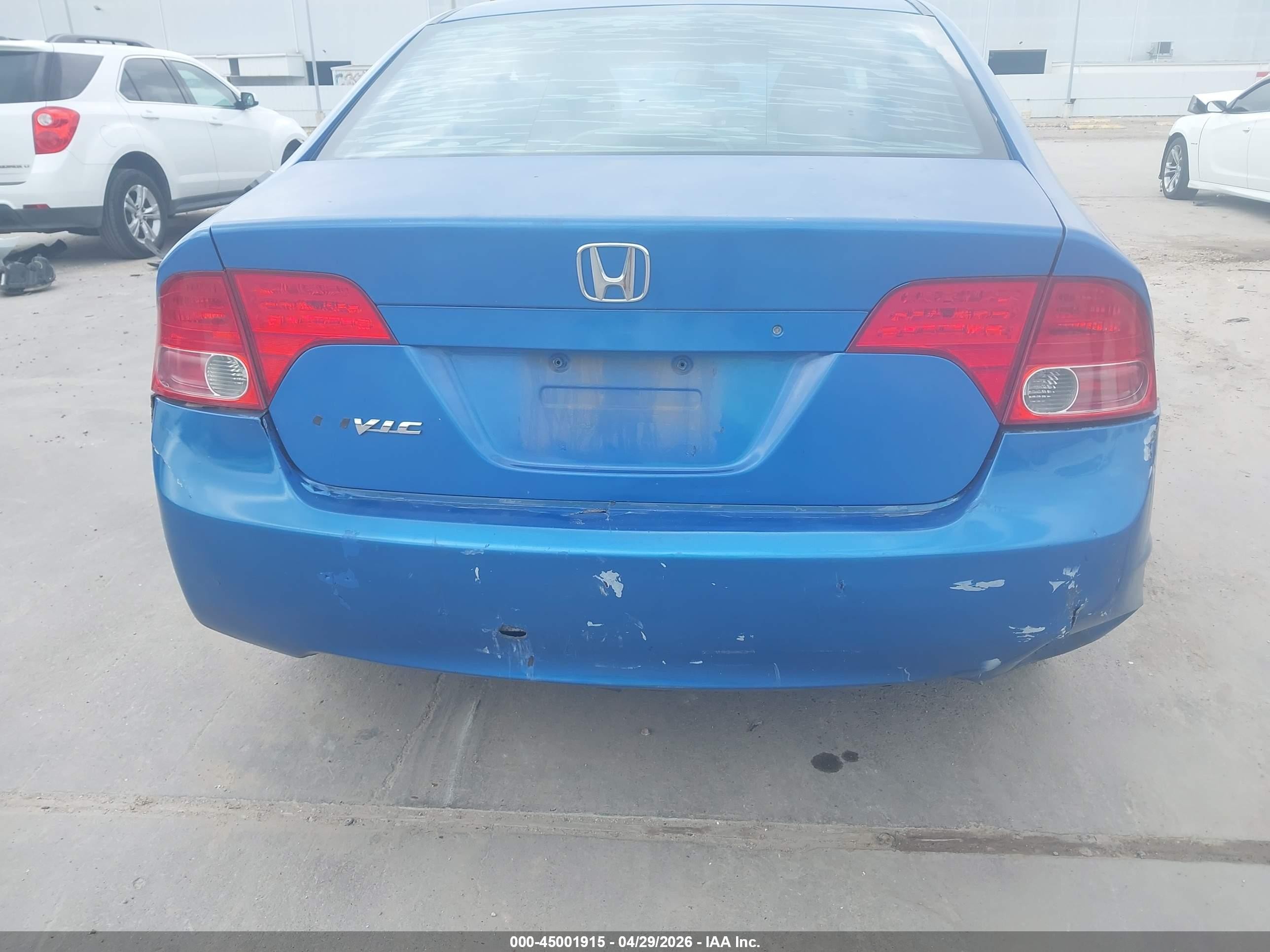 2008 Honda Civic Lx Blue vin: 2HGFA16558H534958