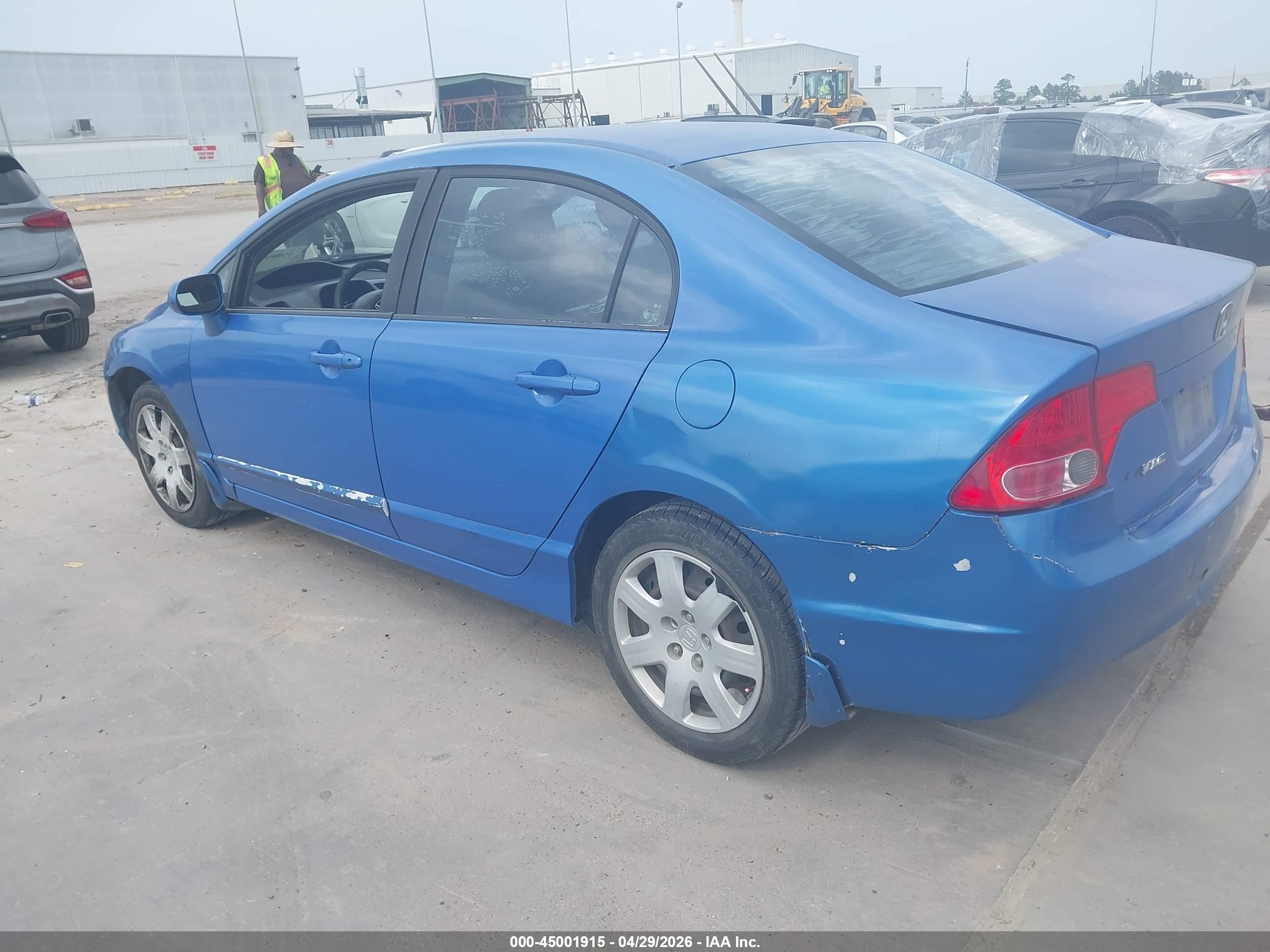 2008 Honda Civic Lx Blue vin: 2HGFA16558H534958