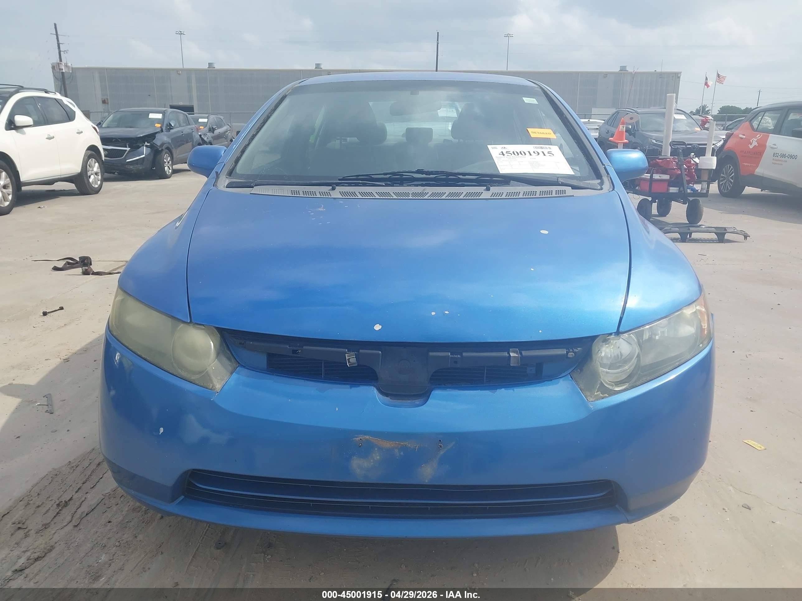 2008 Honda Civic Lx Blue vin: 2HGFA16558H534958