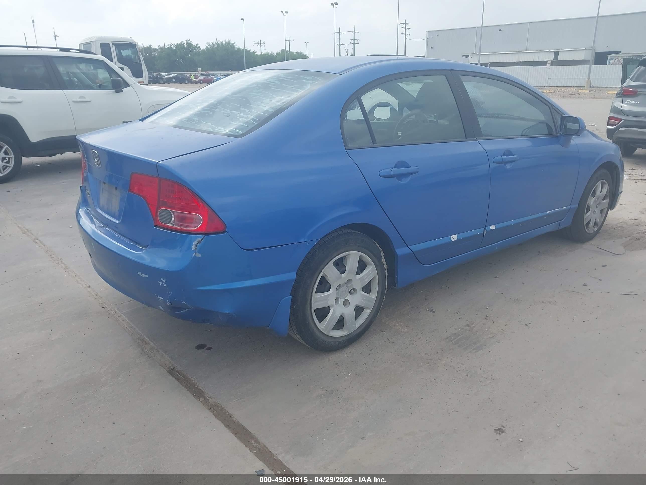 2008 Honda Civic Lx Blue vin: 2HGFA16558H534958