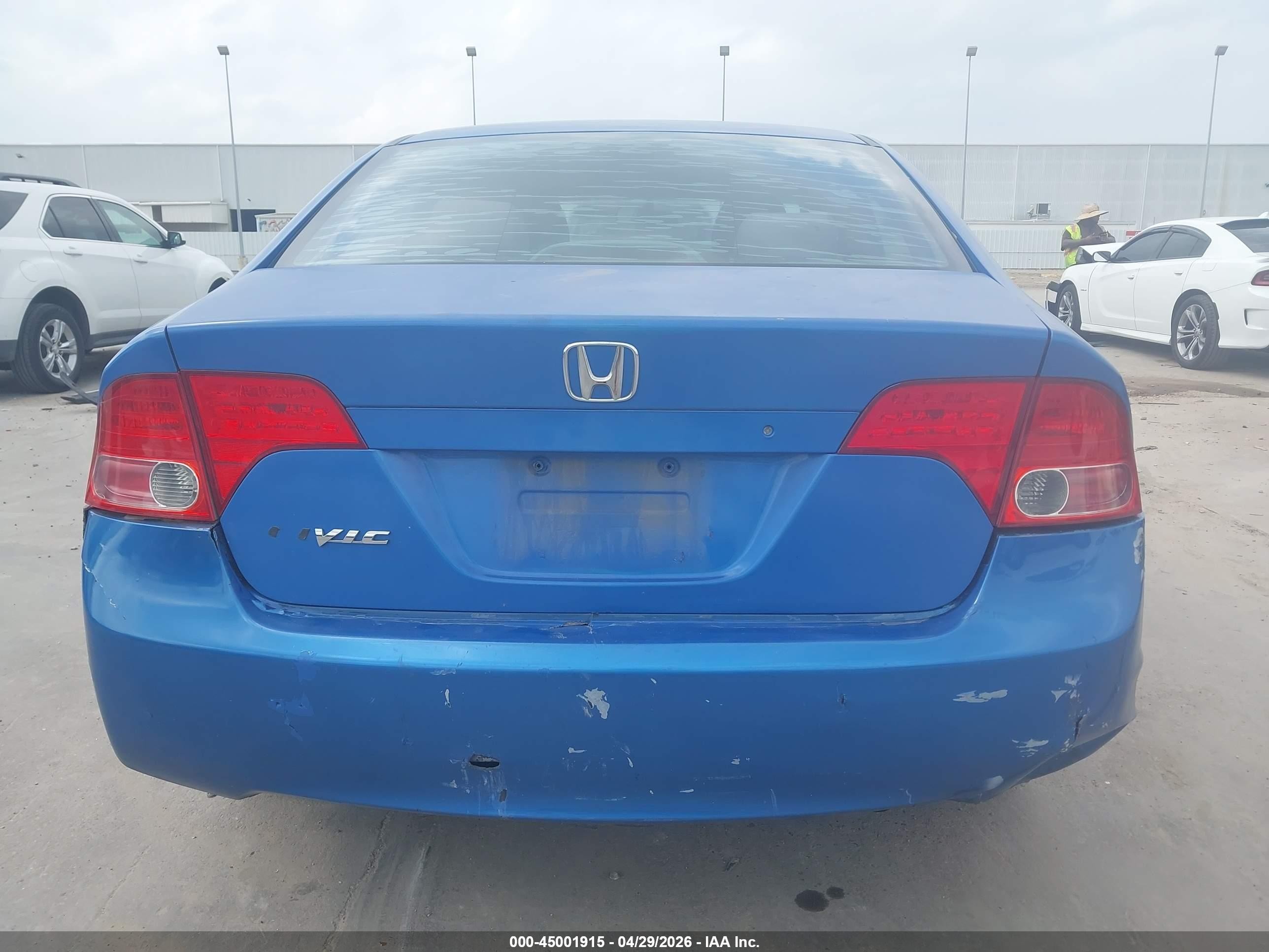 2008 Honda Civic Lx Blue vin: 2HGFA16558H534958