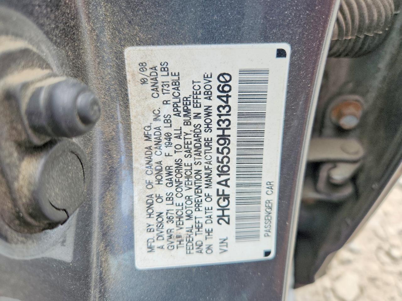 2009 Honda Civic Lx Gray vin: 2HGFA16559H313460