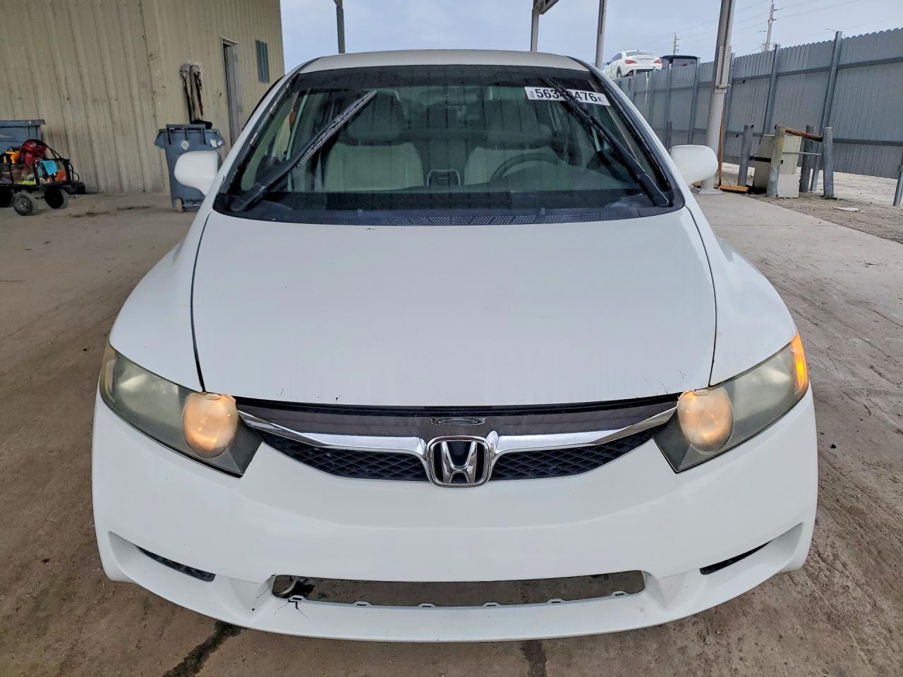 2009 Honda Civic Lx White vin: 2HGFA16559H314219