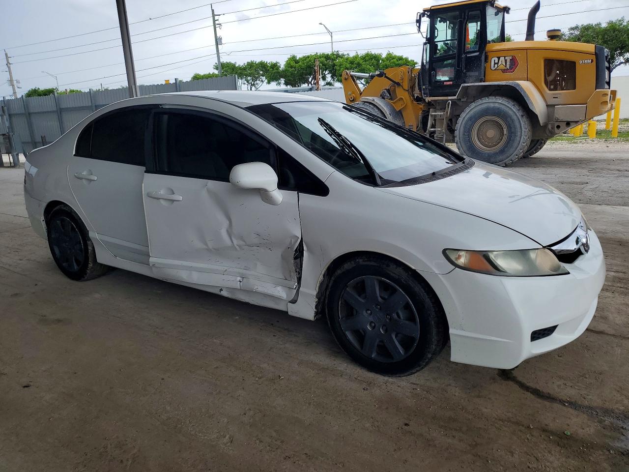 2009 Honda Civic Lx White vin: 2HGFA16559H314219