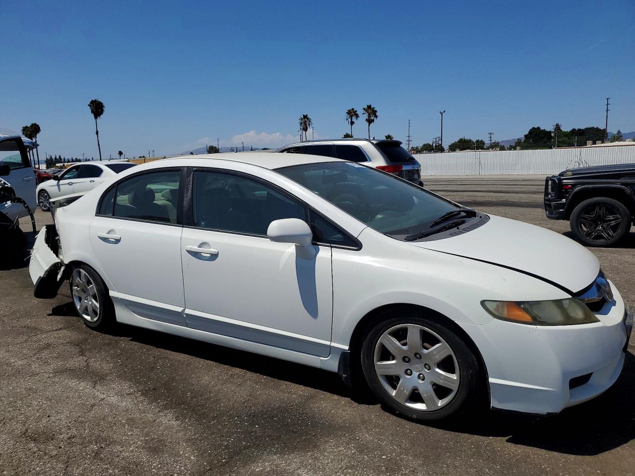 2009 Honda Civic Lx Белый vin: 2HGFA16559H315287