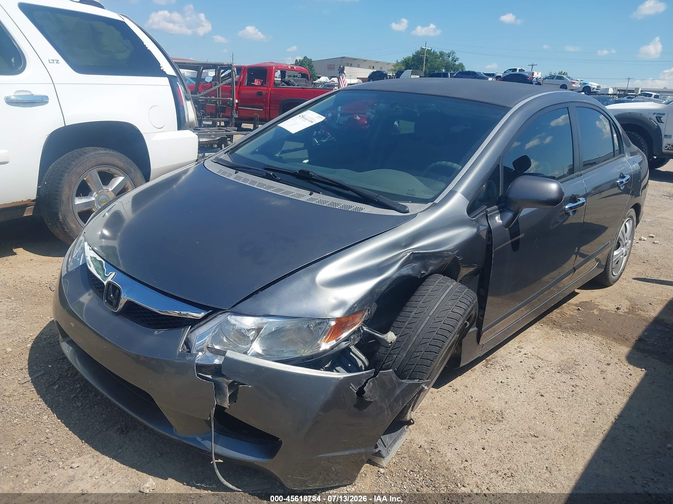 2009 Honda Civic Lx Gray vin: 2HGFA16559H315936