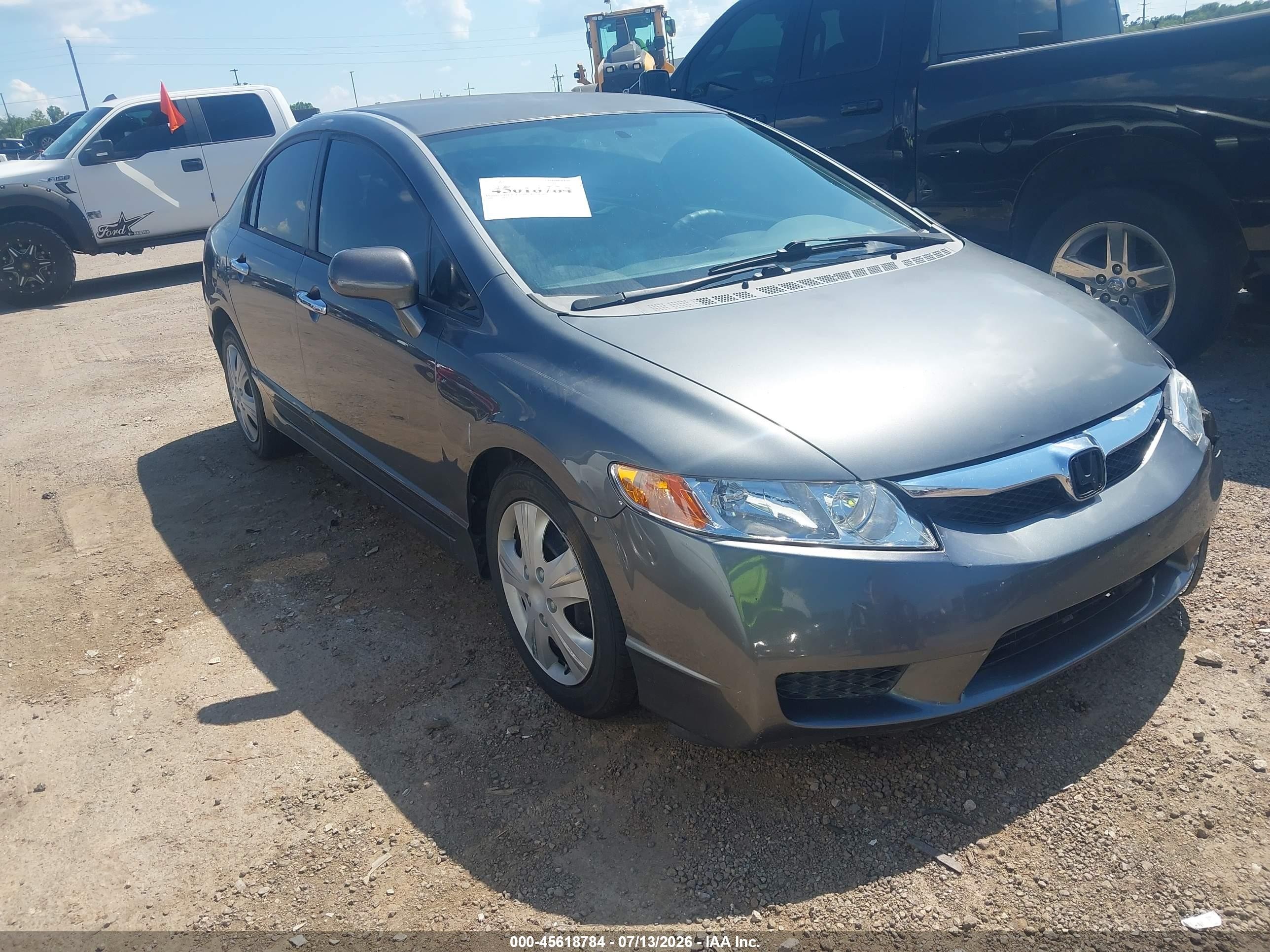 2009 Honda Civic Lx Gray vin: 2HGFA16559H315936