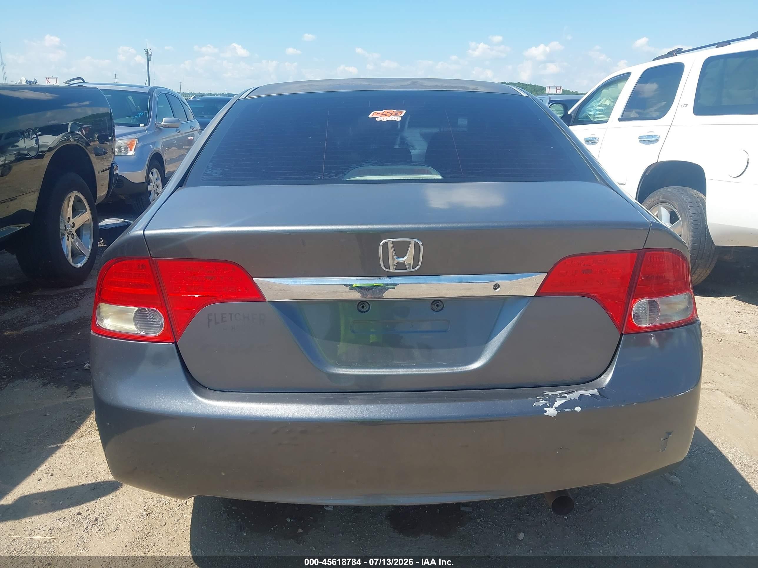 2009 Honda Civic Lx Gray vin: 2HGFA16559H315936