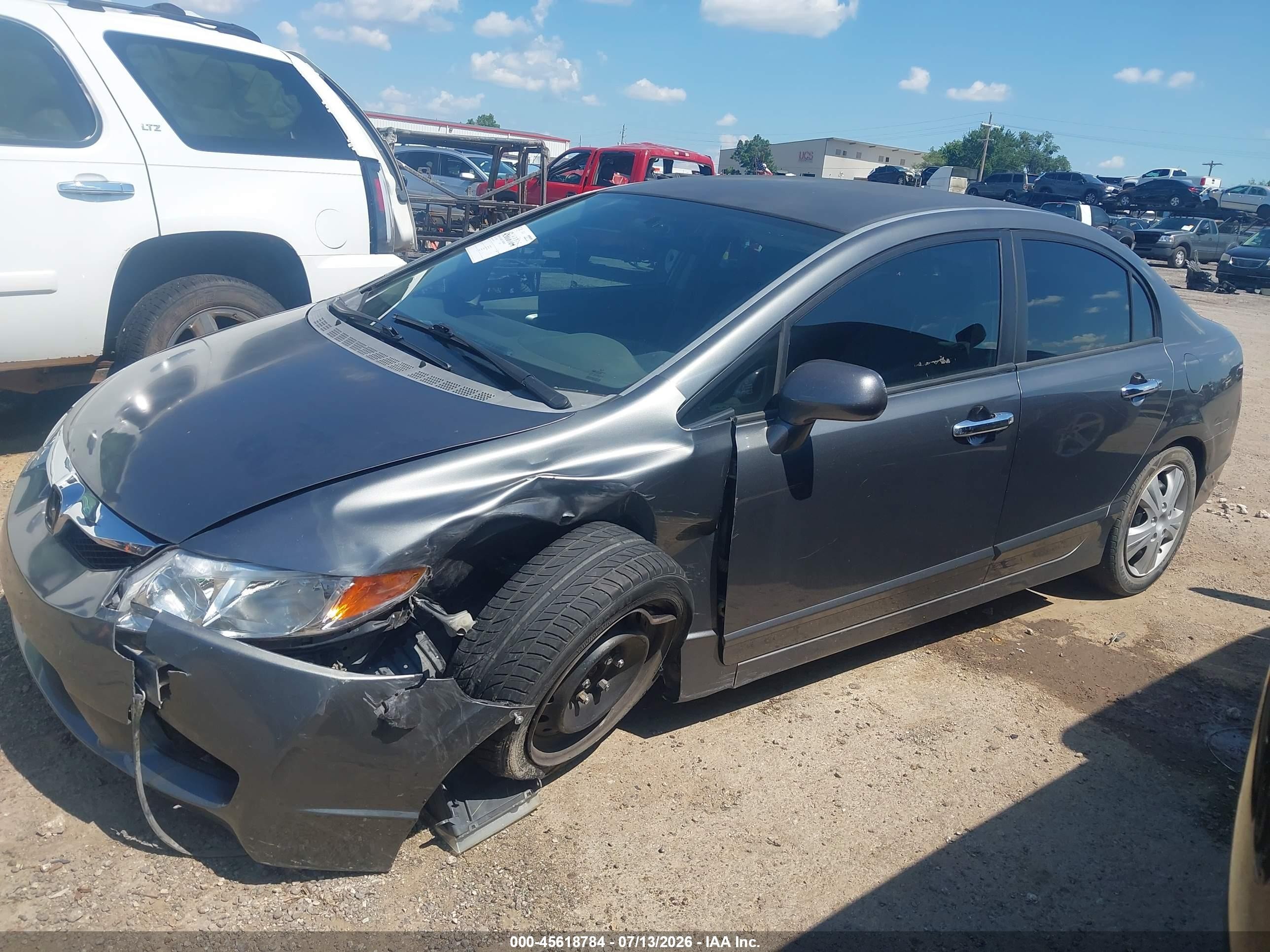 2009 Honda Civic Lx Gray vin: 2HGFA16559H315936
