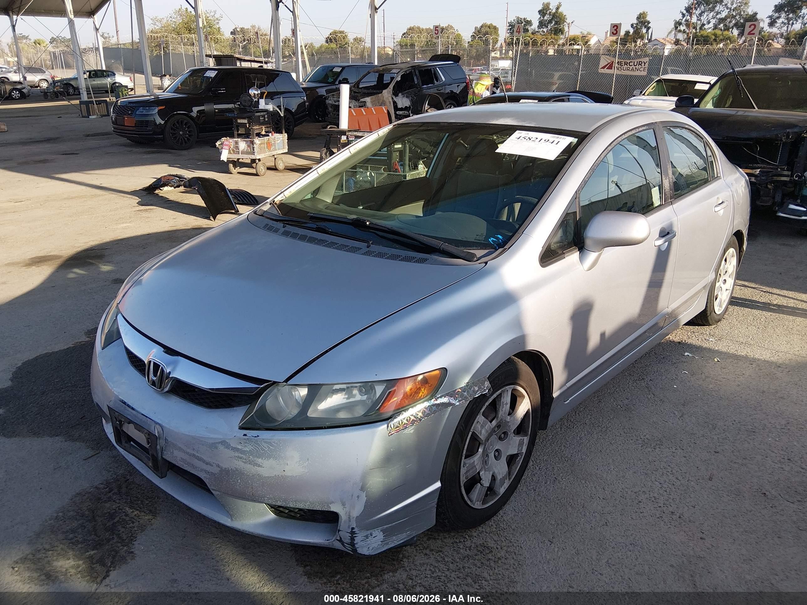 2009 Honda Civic Lx Silver vin: 2HGFA16559H327794