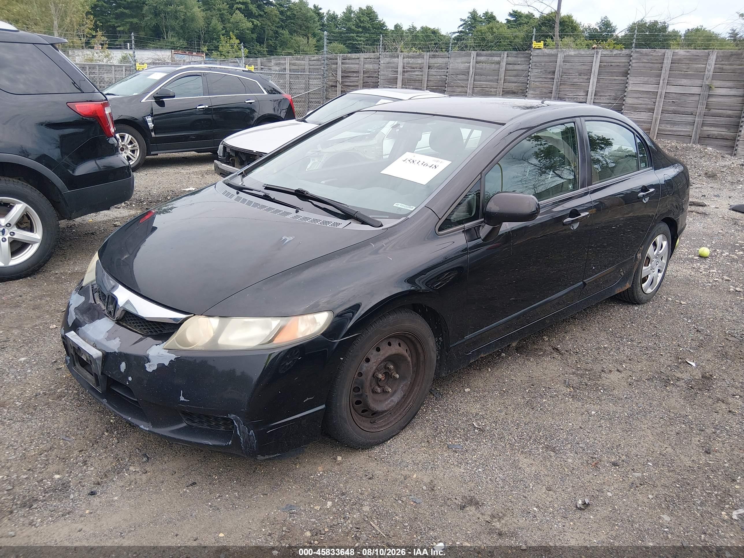 2009 Honda Civic Lx Black vin: 2HGFA16559H353876