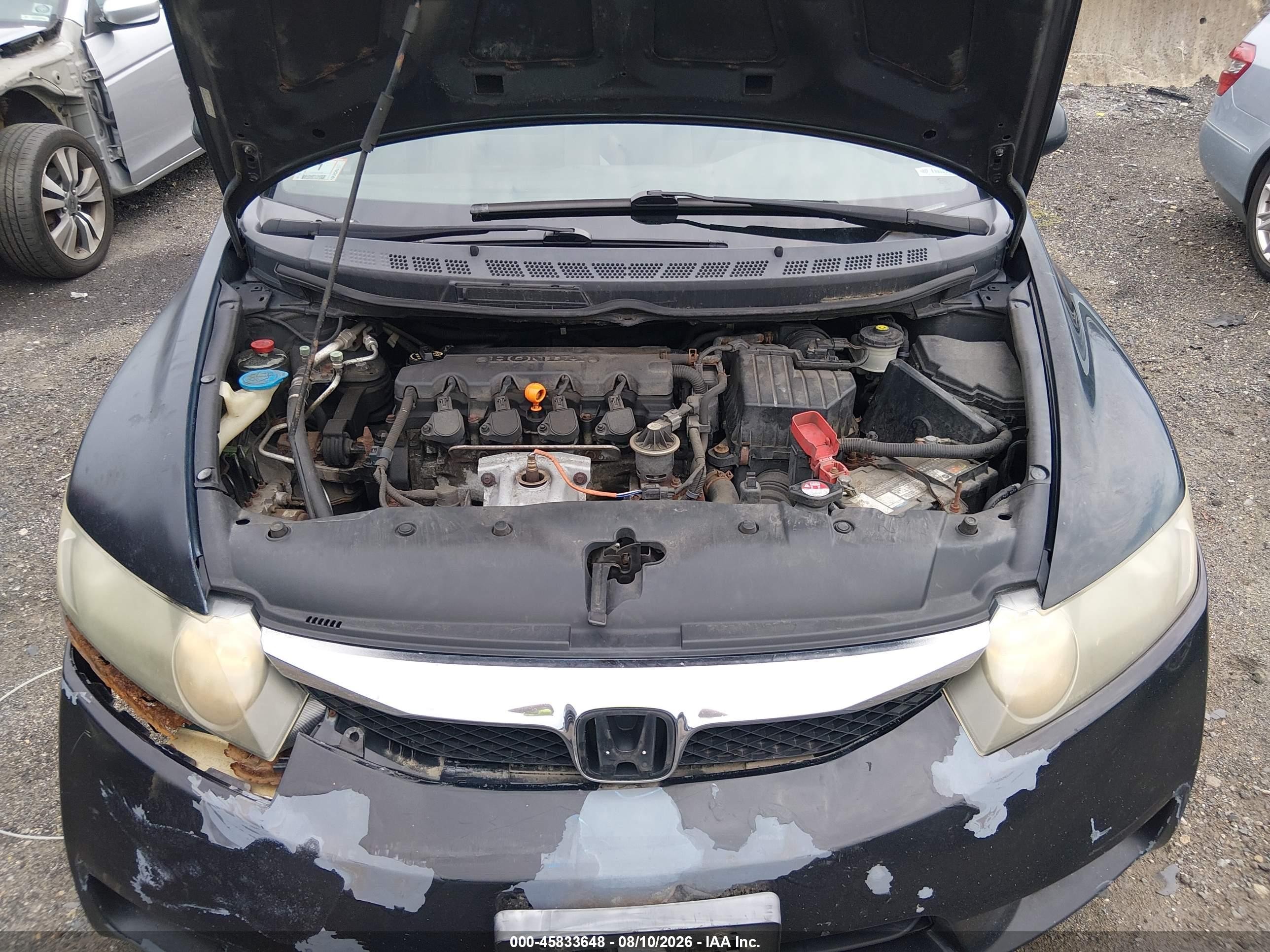 2009 Honda Civic Lx Black vin: 2HGFA16559H353876