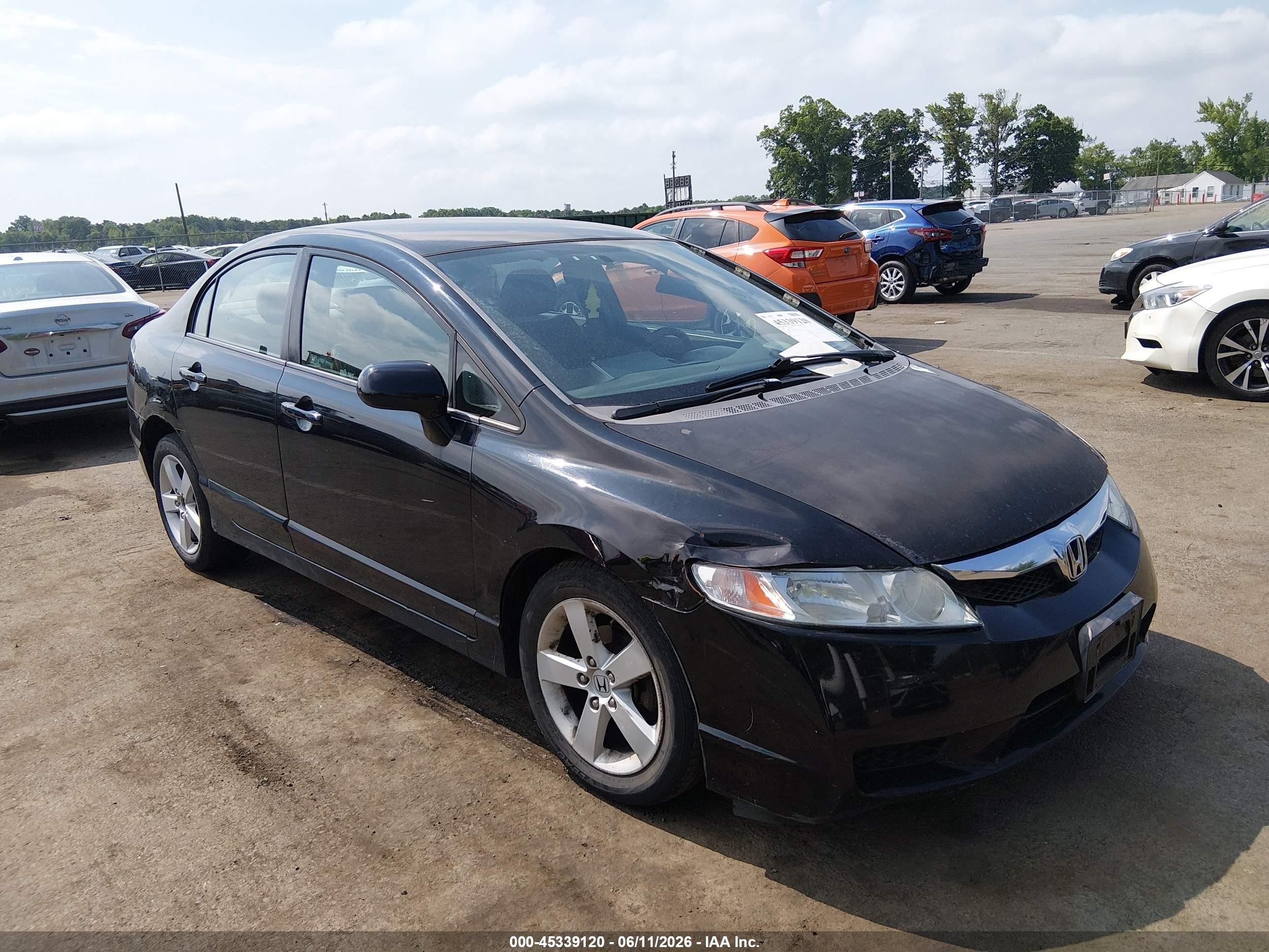 2009 Honda Civic Lx Black vin: 2HGFA16559H360939