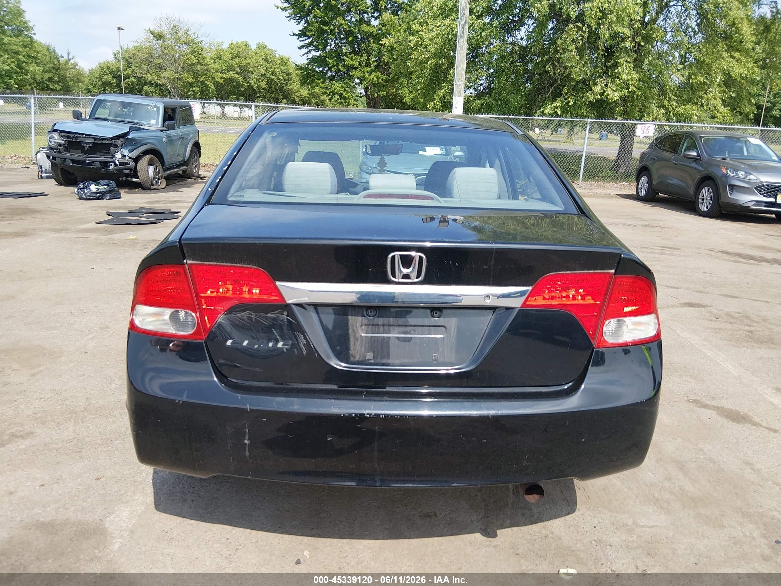 2009 Honda Civic Lx Черный vin: 2HGFA16559H360939