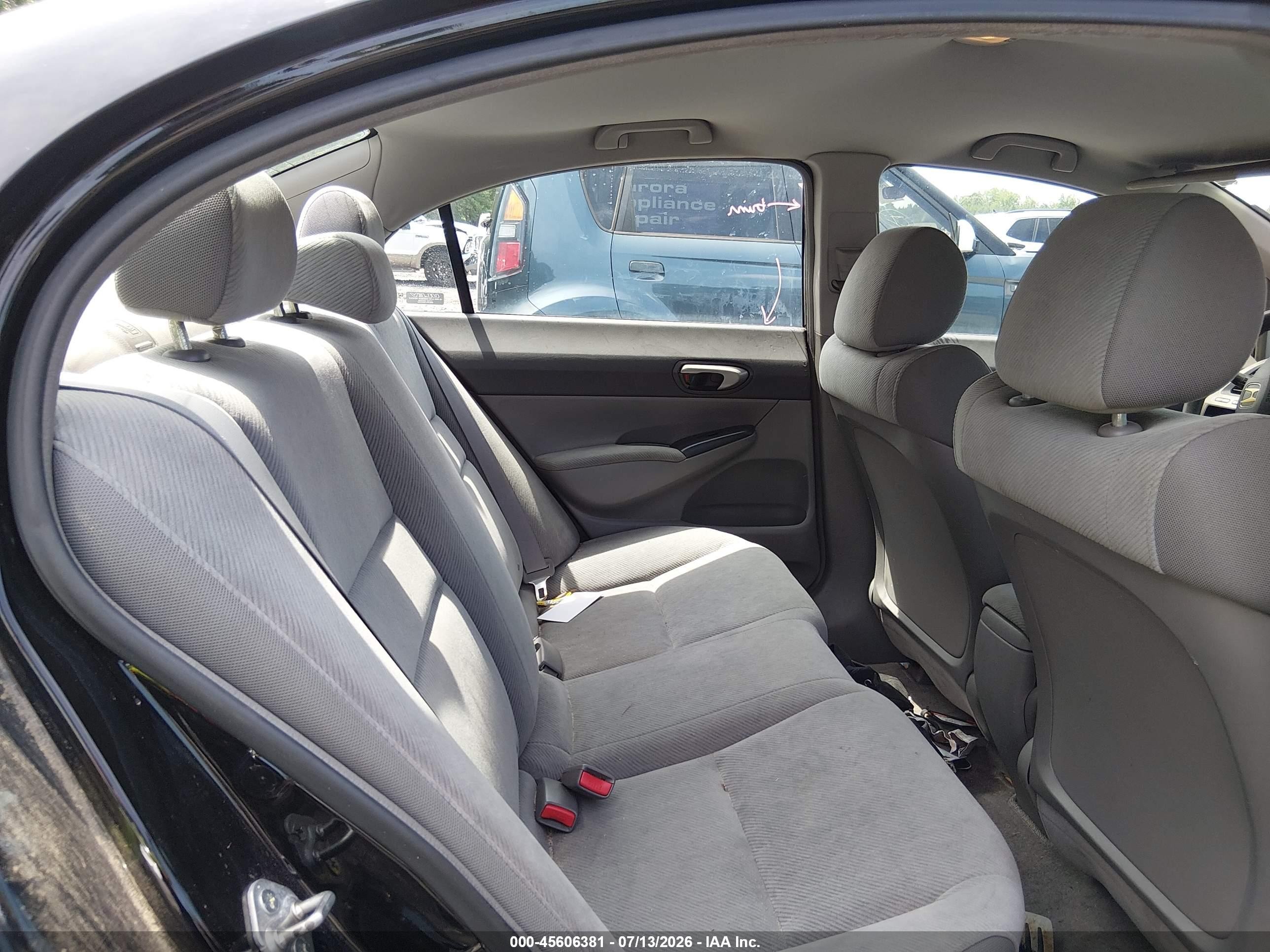 2009 Honda Civic Lx Black vin: 2HGFA16559H363839