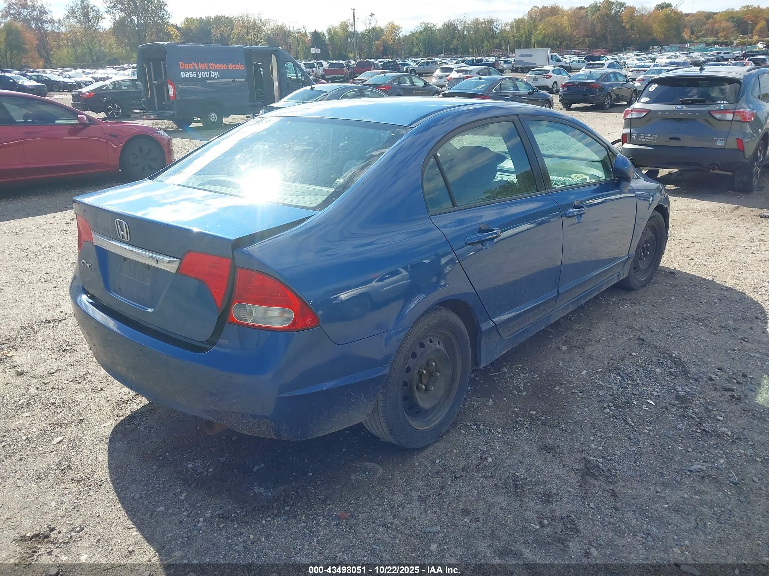 2009 Honda Civic Lx Blue vin: 2HGFA16559H527980
