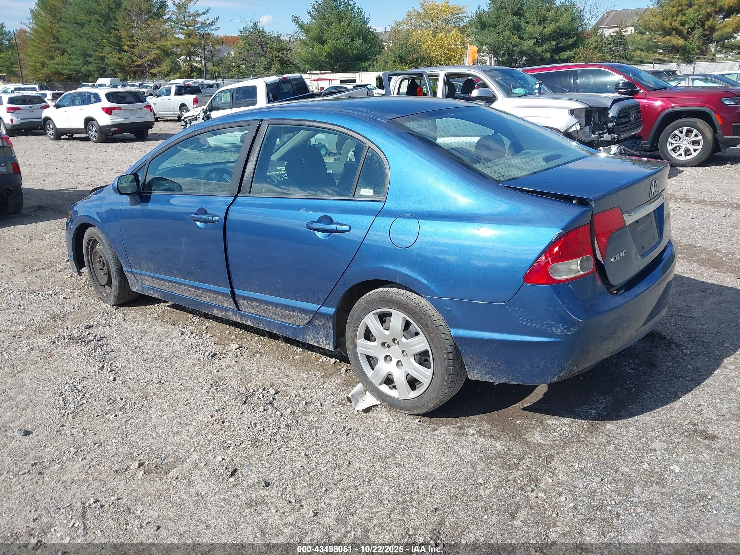 2009 Honda Civic Lx Blue vin: 2HGFA16559H527980