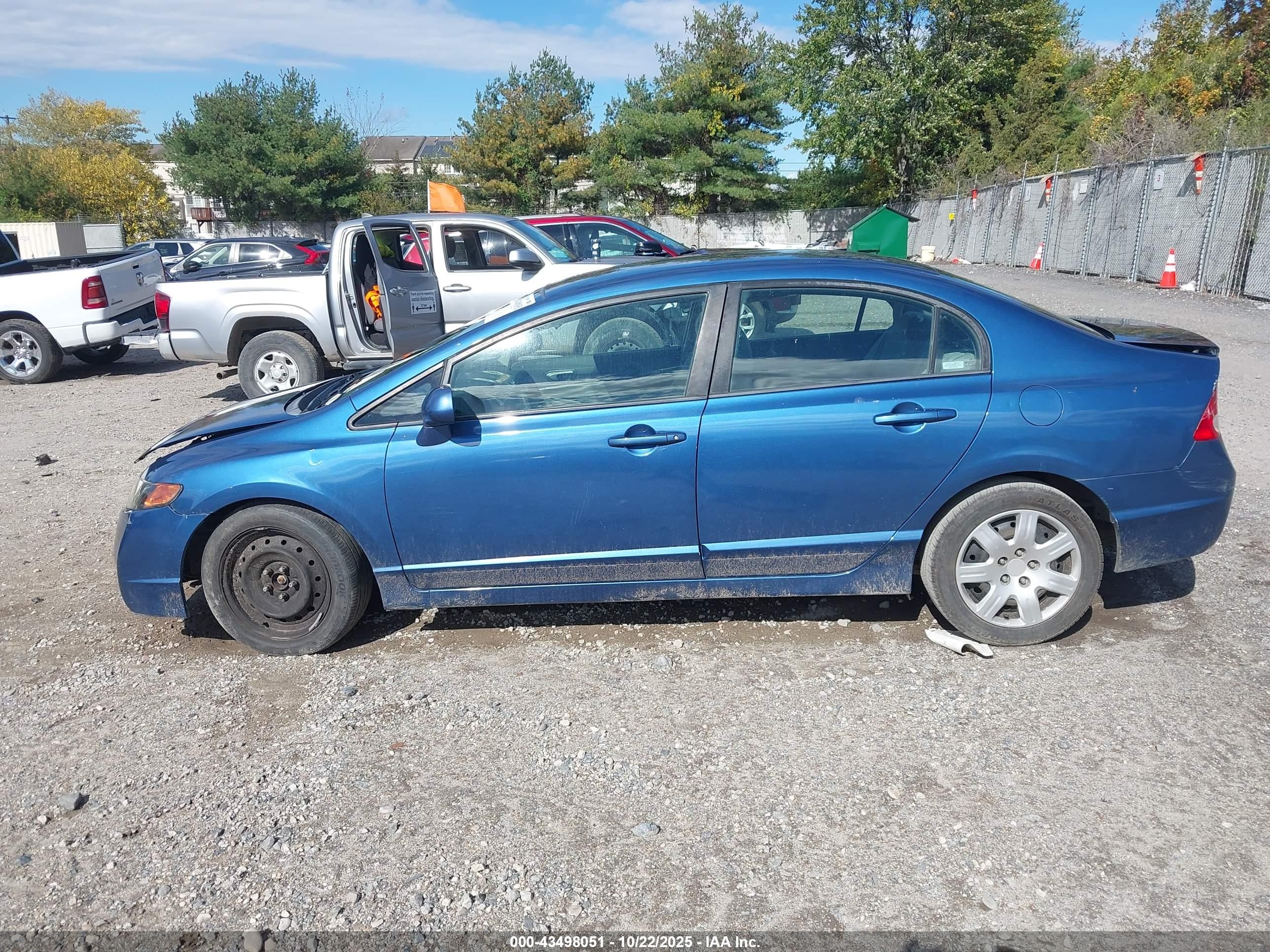 2009 Honda Civic Lx Blue vin: 2HGFA16559H527980
