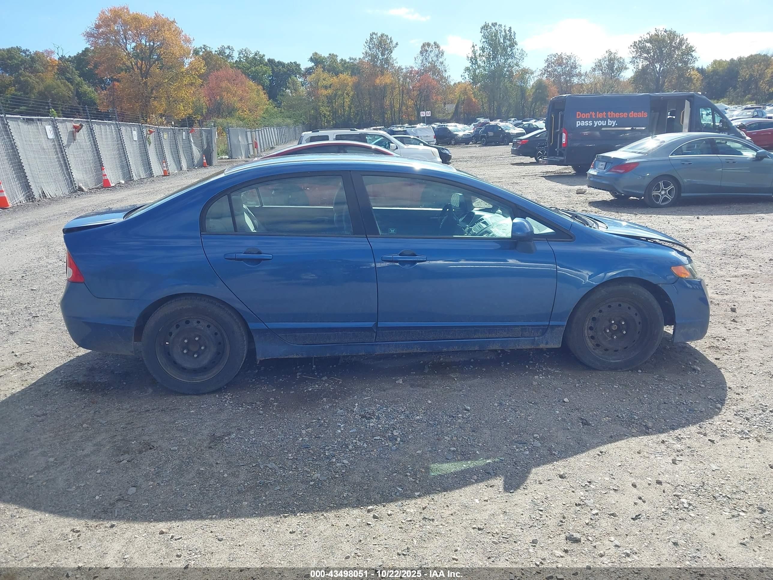 2009 Honda Civic Lx Blue vin: 2HGFA16559H527980
