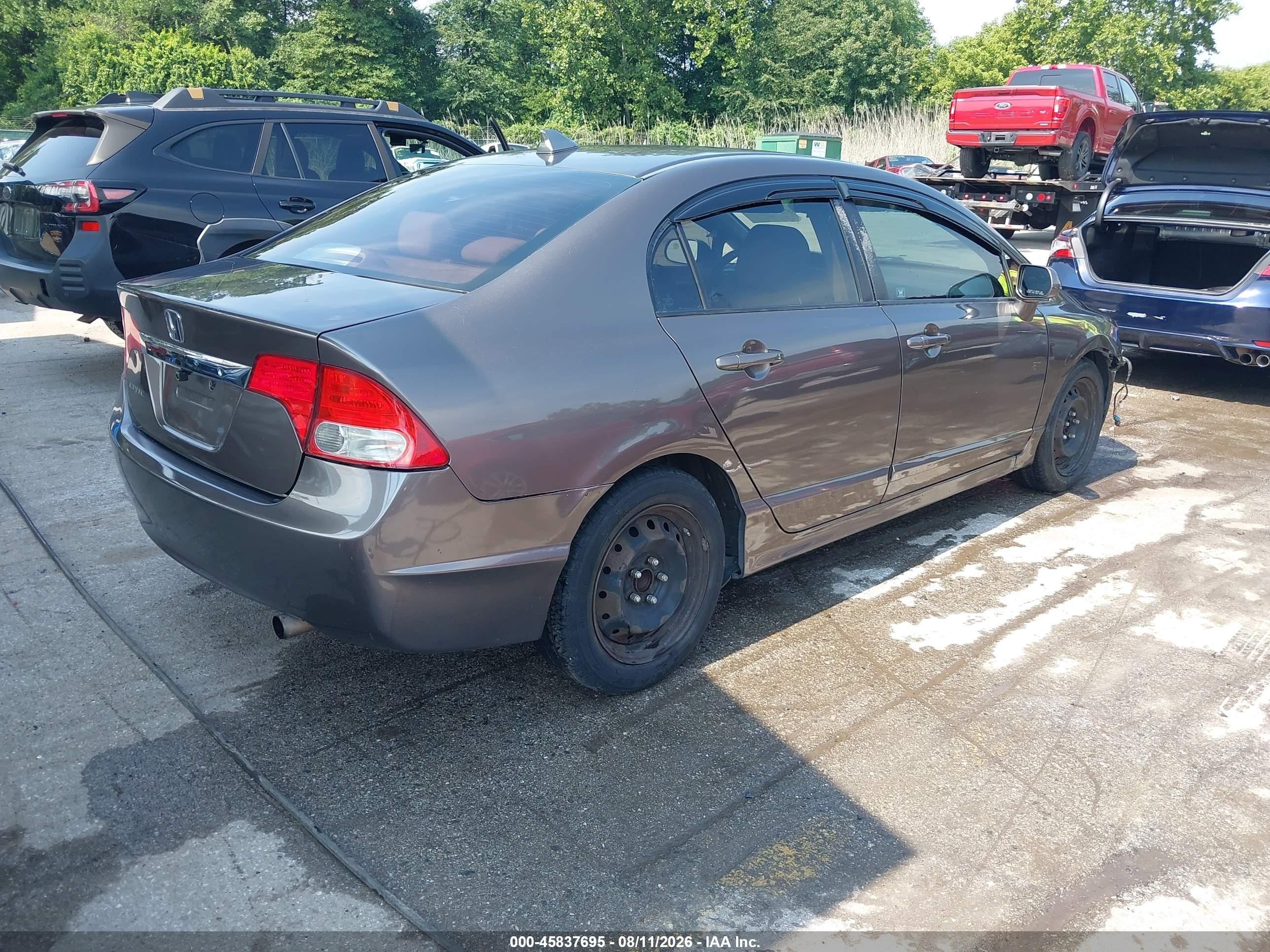 2009 Honda Civic Lx Коричневый vin: 2HGFA16559H537022