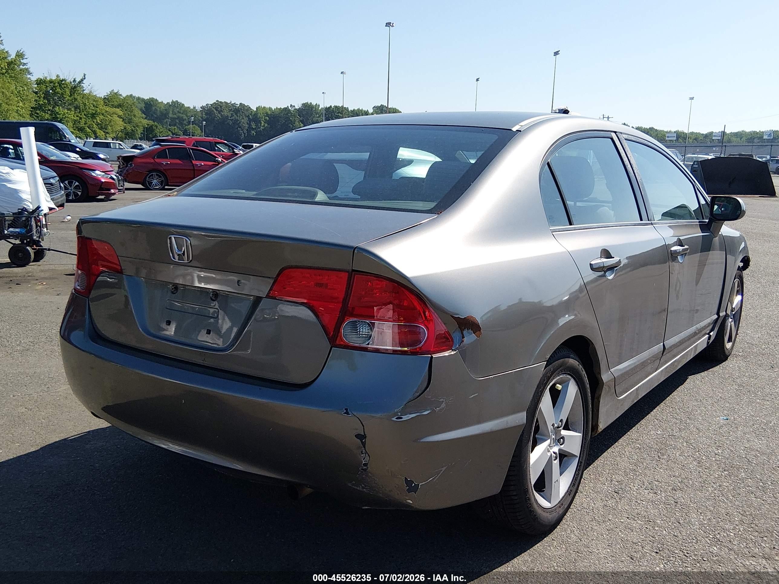 2007 Honda Civic Lx Gray vin: 2HGFA16567H300097