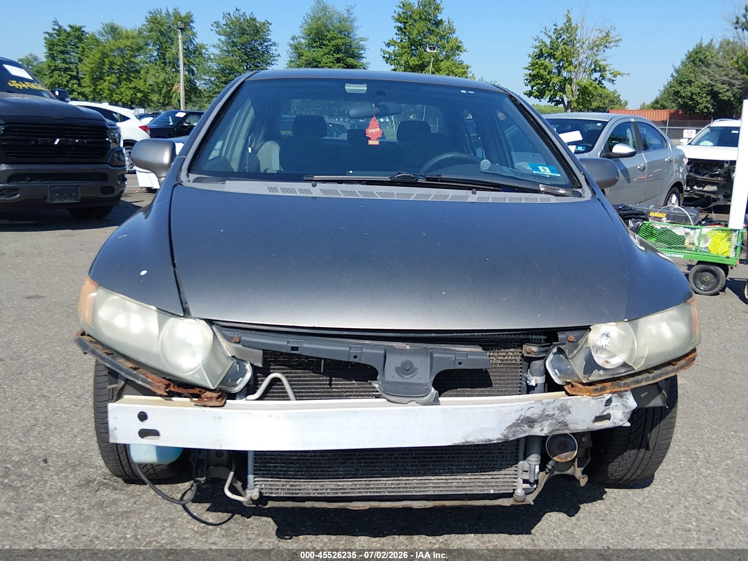 2007 Honda Civic Lx Gray vin: 2HGFA16567H300097