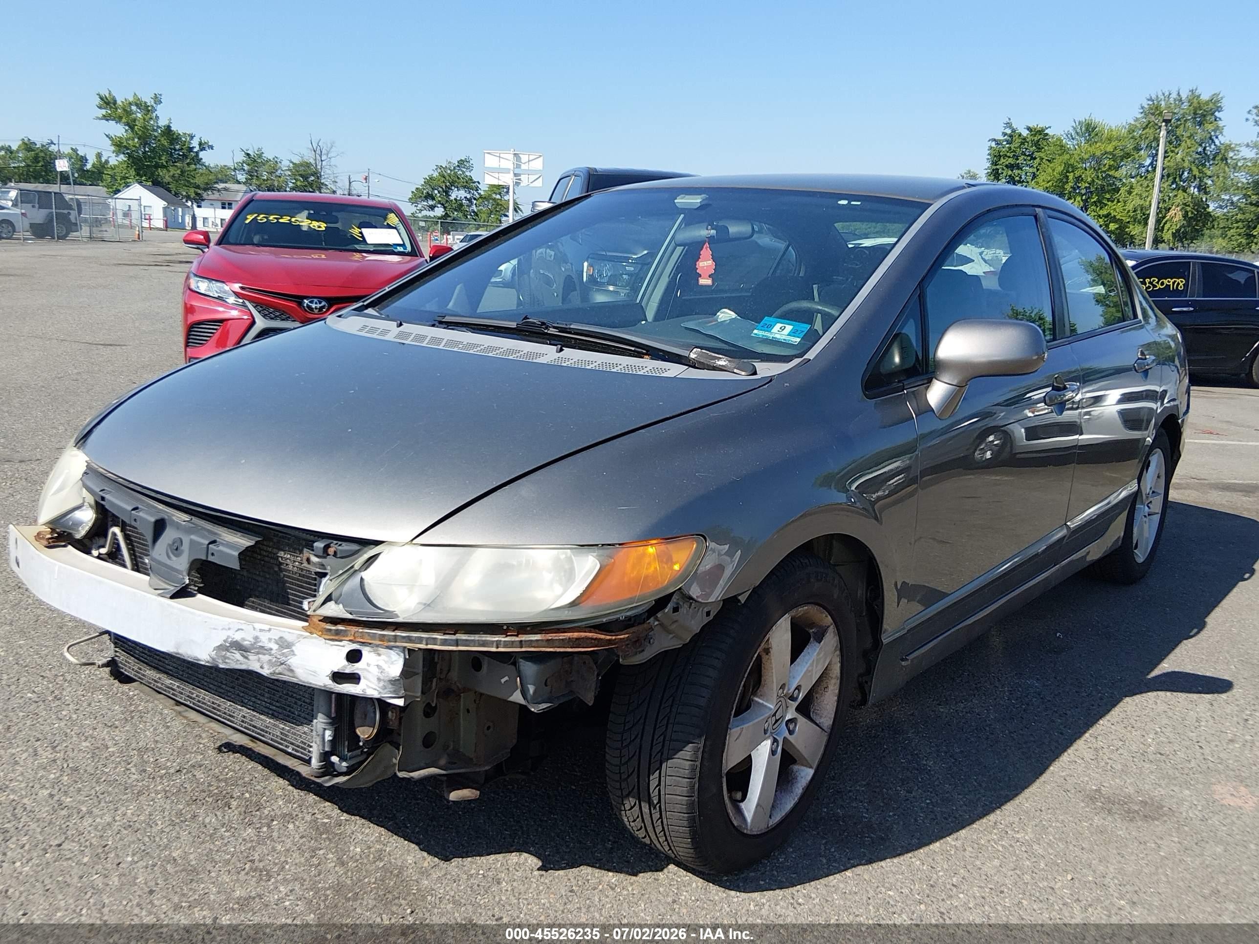 2007 Honda Civic Lx Gray vin: 2HGFA16567H300097