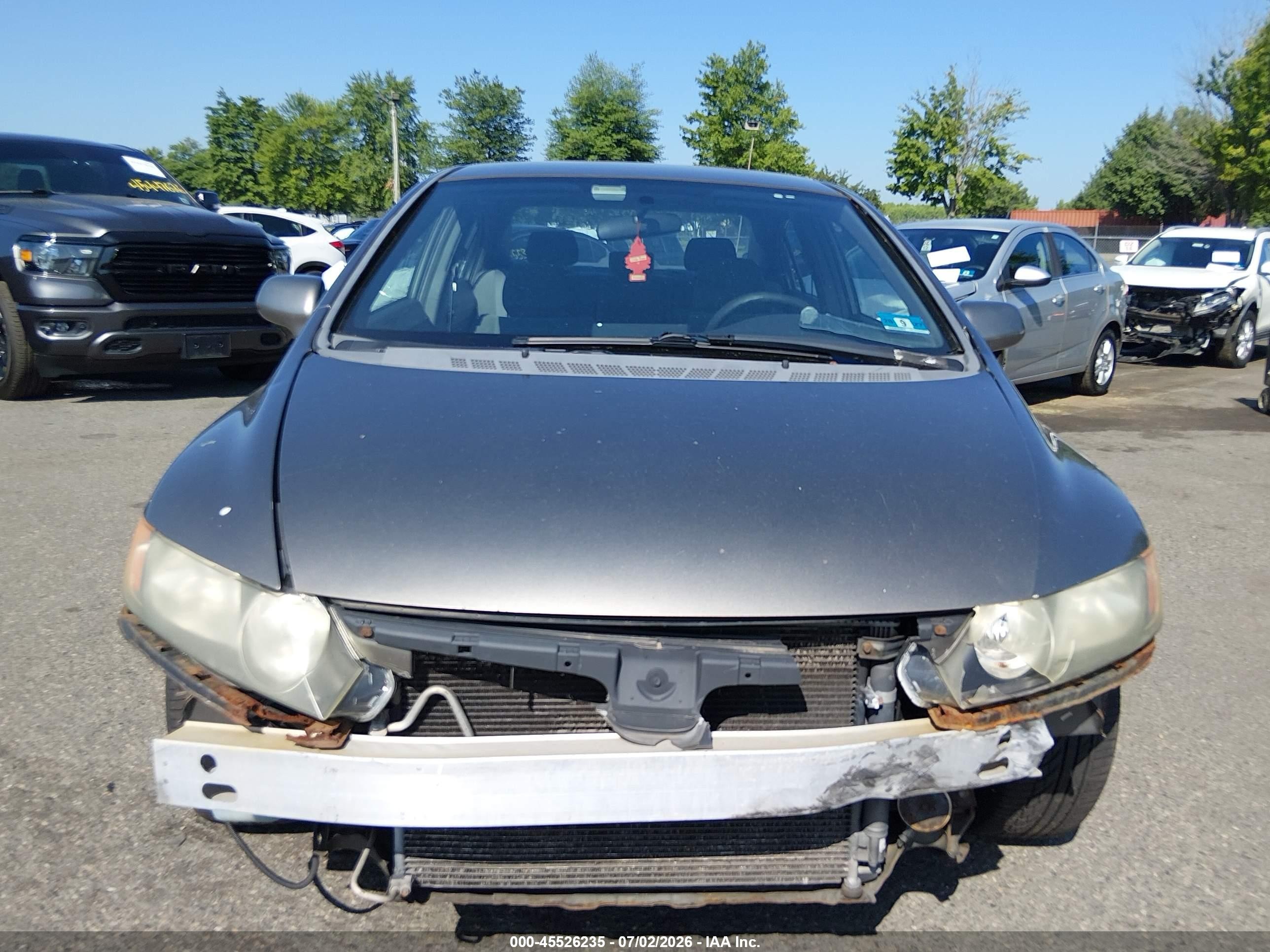 2007 Honda Civic Lx Gray vin: 2HGFA16567H300097