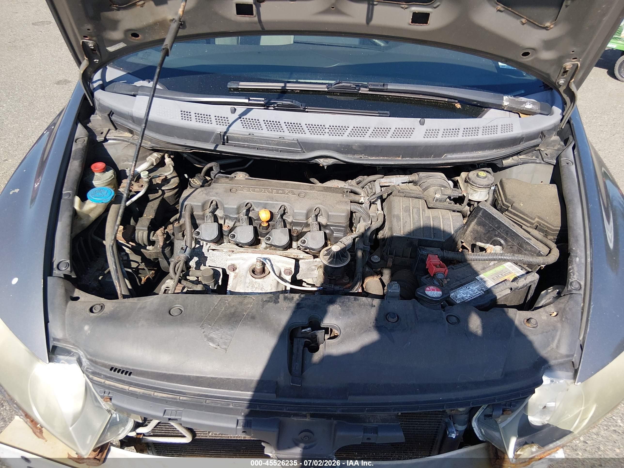 2007 Honda Civic Lx Gray vin: 2HGFA16567H300097