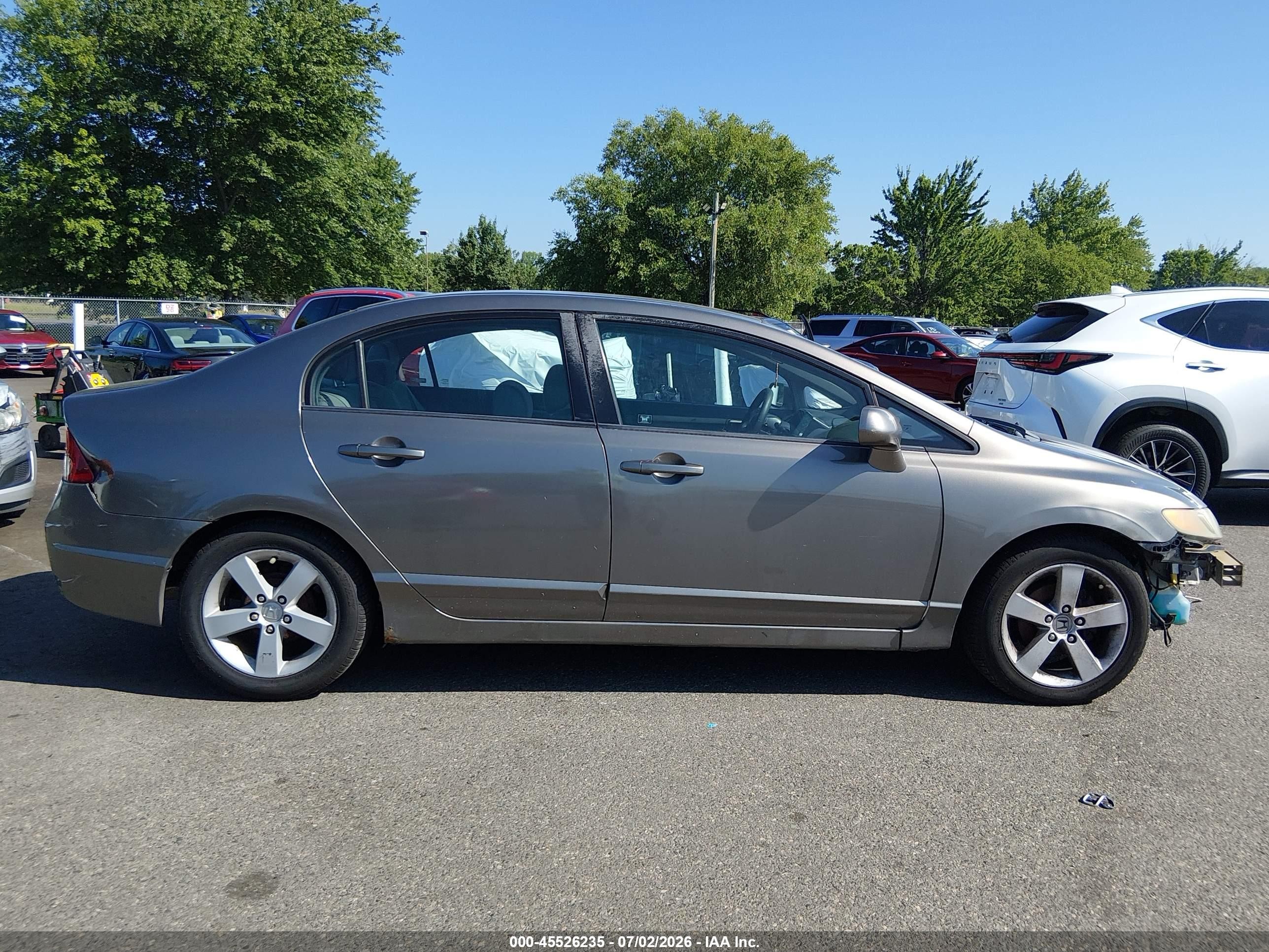 2007 Honda Civic Lx Gray vin: 2HGFA16567H300097